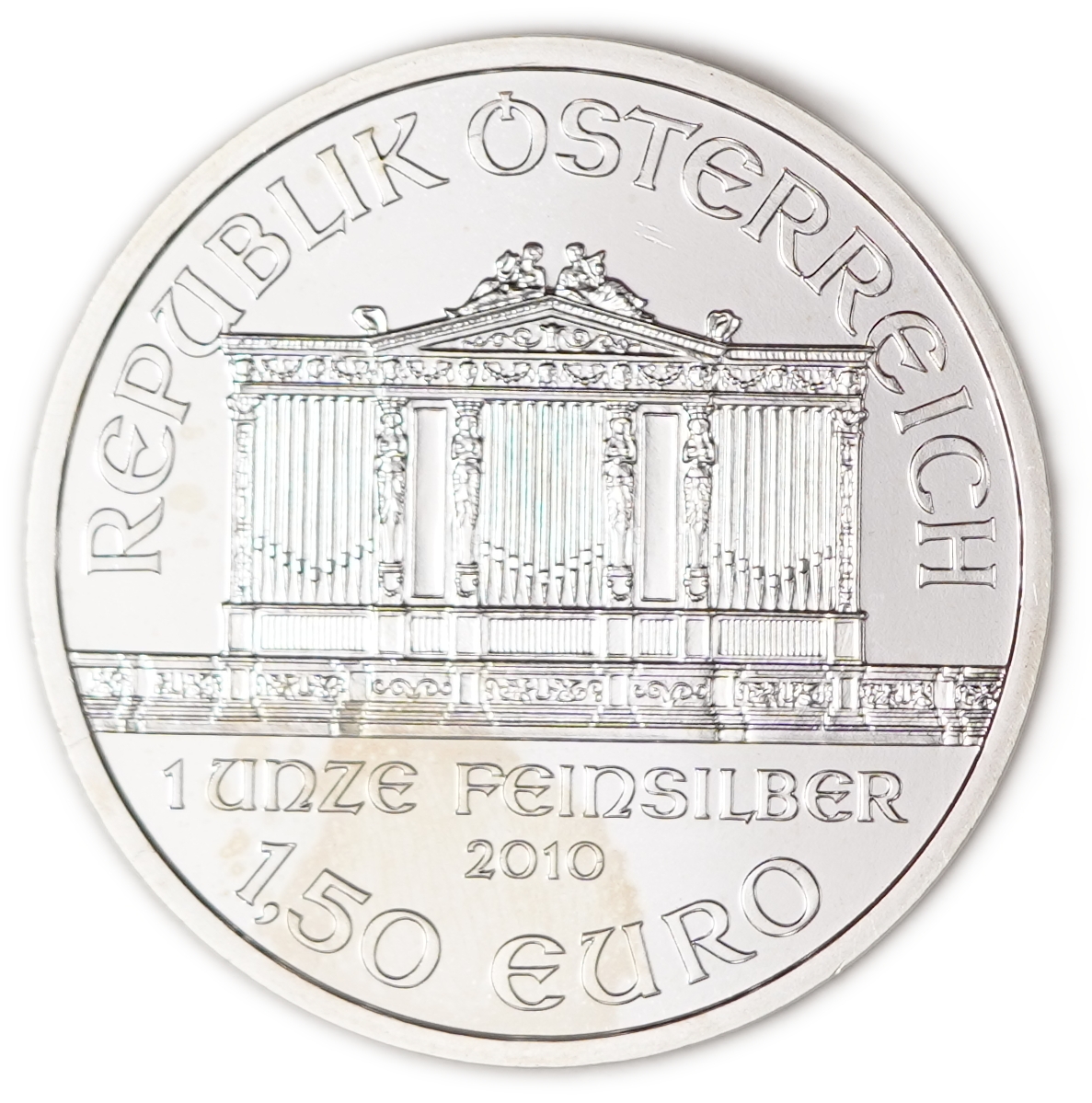 Austria - 1.50 Euro 2010 - Vienna Philharmonic - Silver 999, 31.1g (approx. 31.07g pure silver, 1 oz.) - 1 1