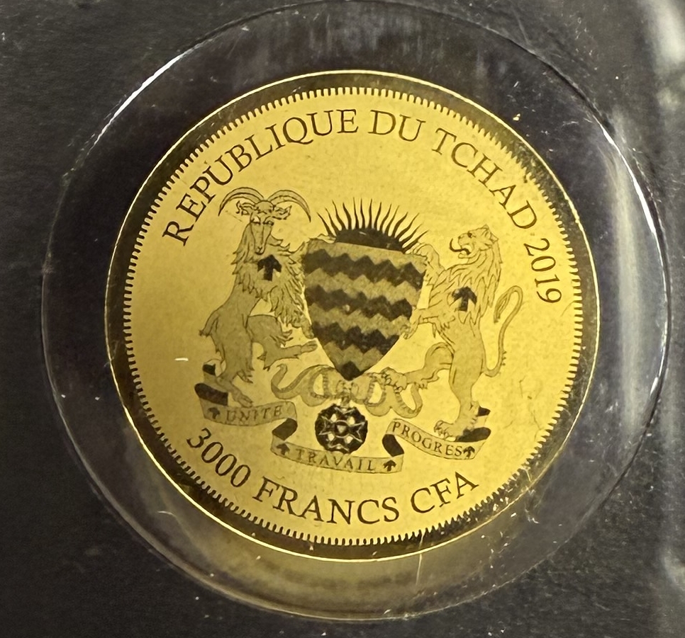 Chad - Set of 12 Gold Coins 3,000 Francs 2019 - Bullion Coins of the World - .999 Gold, Approx. 0.746g (Approx. ... - 1 24