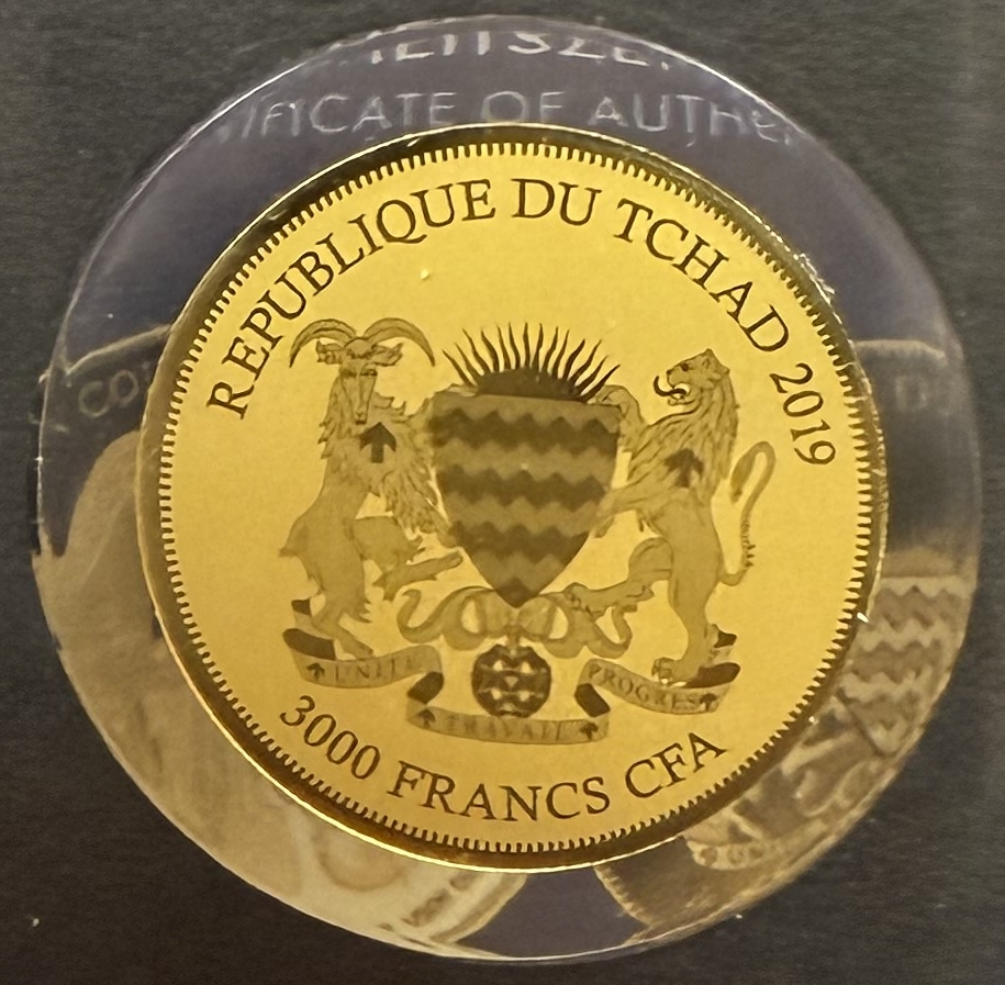 Chad - Set of 12 Gold Coins 3,000 Francs 2019 - Bullion Coins of the World - .999 Gold, Approx. 0.746g (Approx. ... - 1 10
