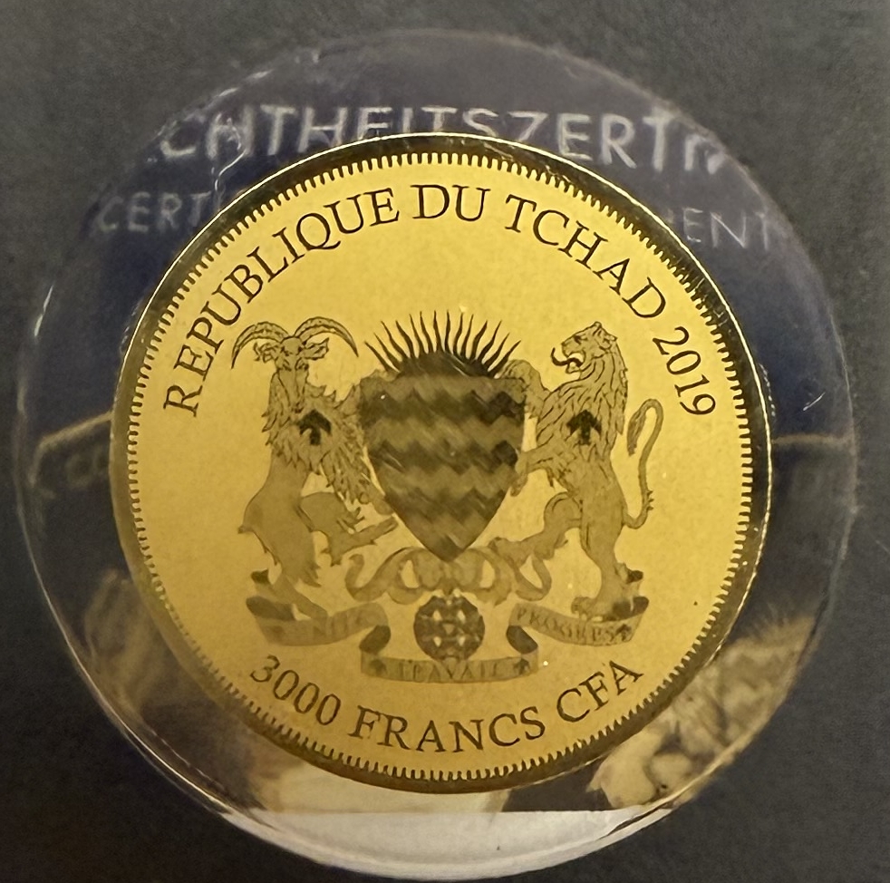 Chad - Set of 12 Gold Coins 3,000 Francs 2019 - Bullion Coins of the World - .999 Gold, Approx. 0.746g (Approx. ... - 1 12