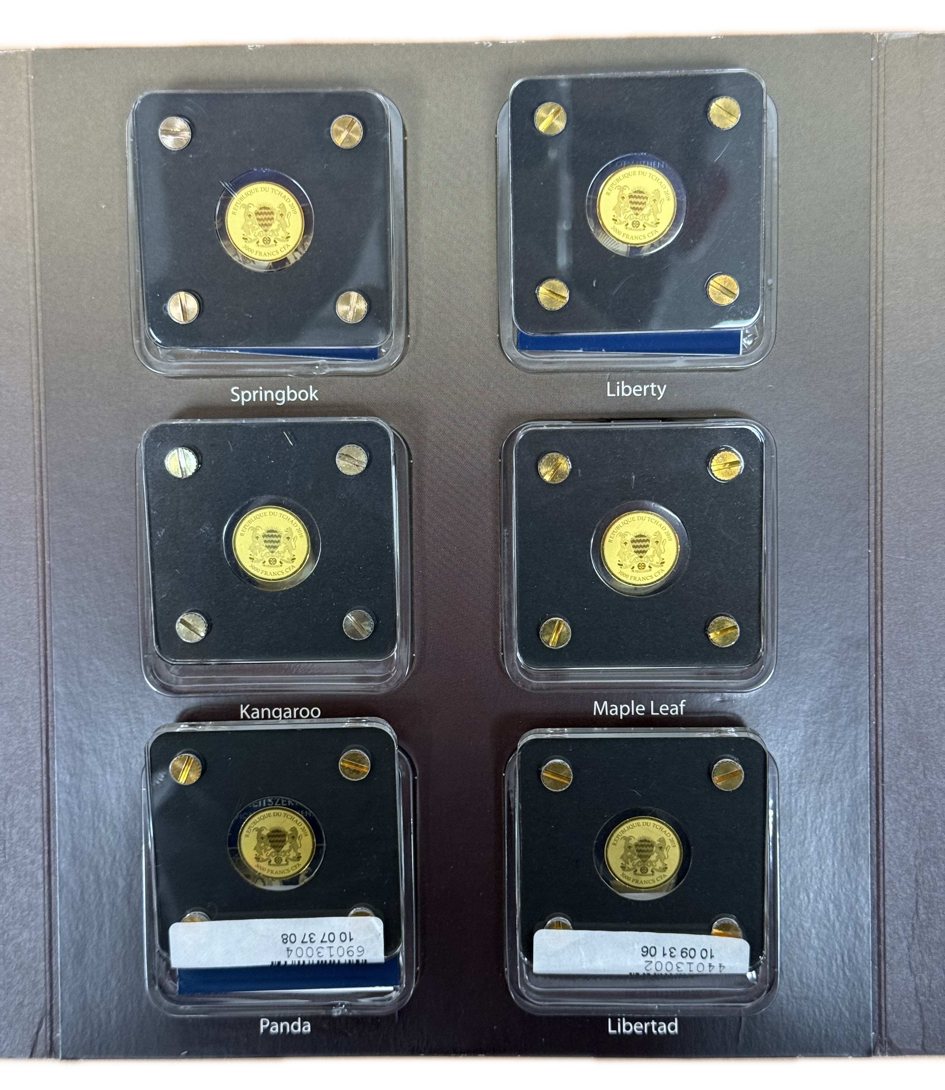 Chad - Set of 12 Gold Coins 3,000 Francs 2019 - Bullion Coins of the World - .999 Gold, Approx. 0.746g (Approx. ... - 1 4