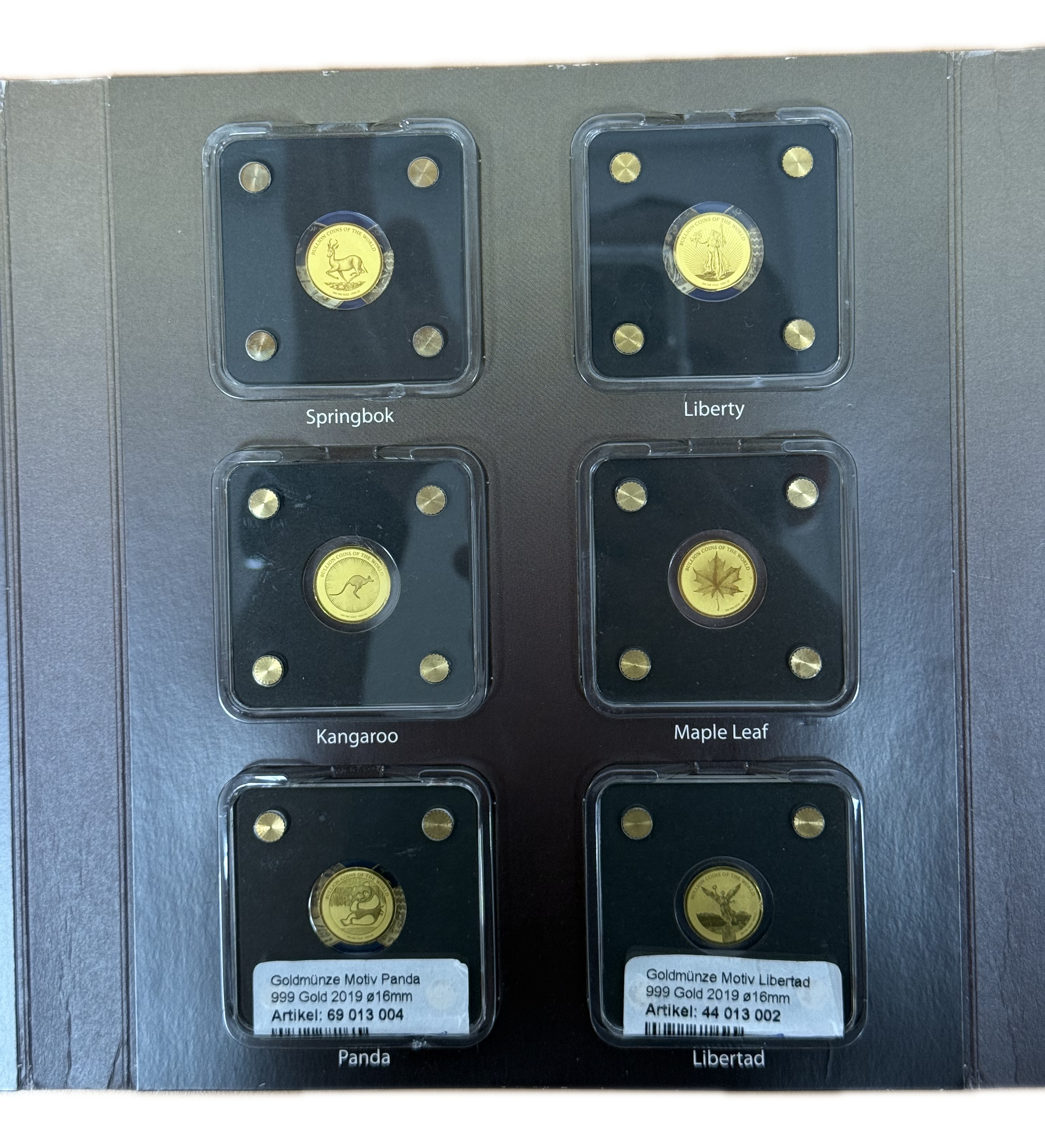 Chad - Set of 12 Gold Coins 3,000 Francs 2019 - Bullion Coins of the World - .999 Gold, Approx. 0.746g (Approx. ... - 1 3
