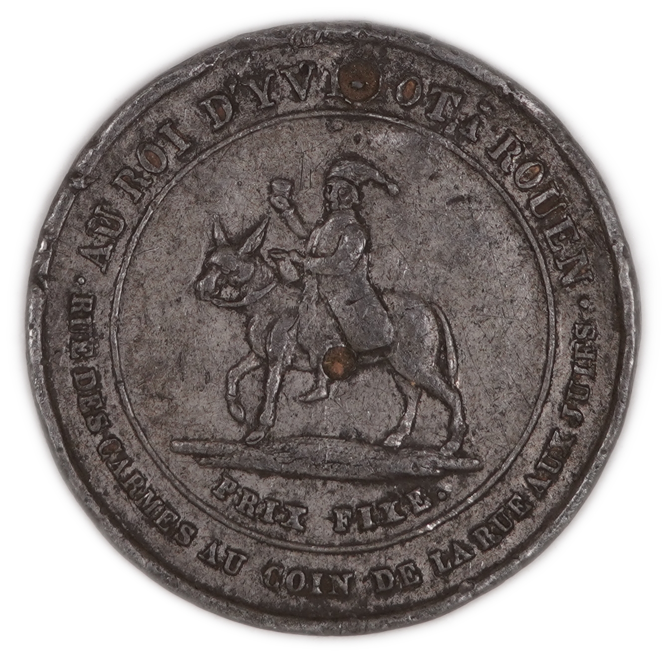 France - "Redingotes" Token - 50 Centimes - White Metal - 1 0