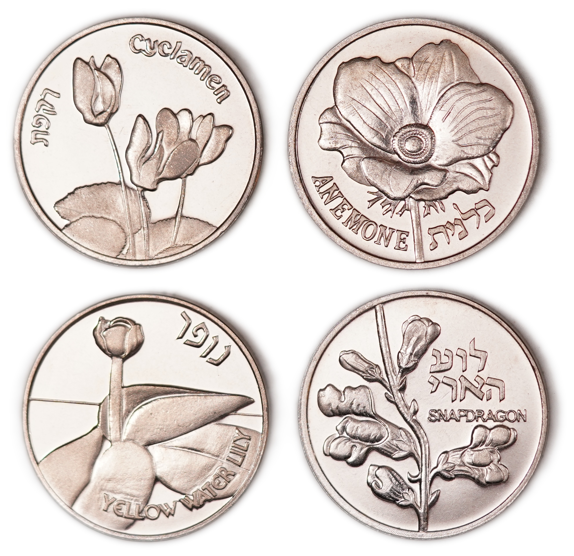 Israel - Lot of 12 Copper-Nickel Medals from the Flora and Fauna of Israel Series - Issued by the Israel Coins and ... - 1 5