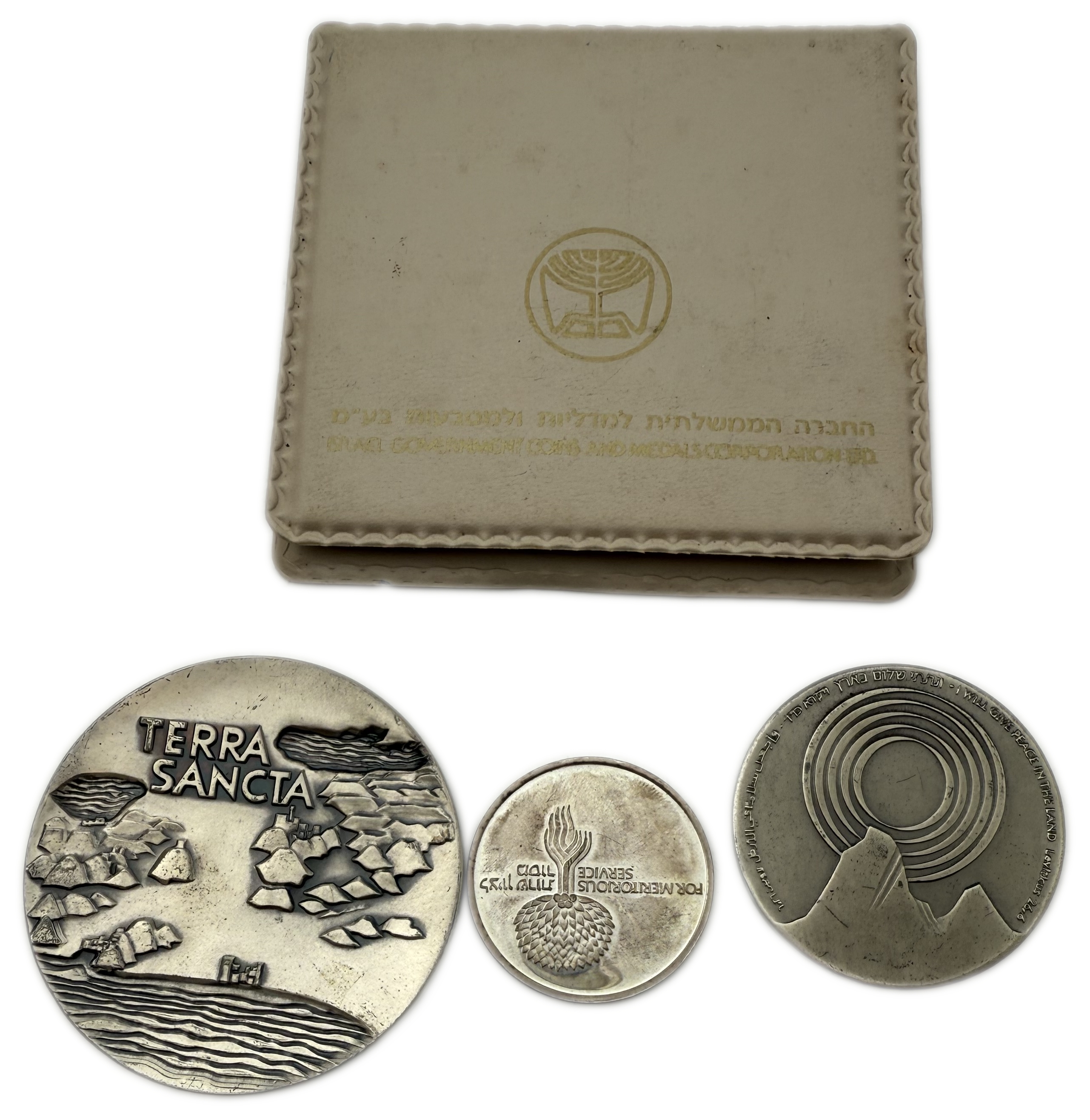 Israel - Lot of 4 Silver 935 Medals, Total 292g (273.02g net silver, 8.78 oz) - Israel Government Coins and Medals ... - 1 2
