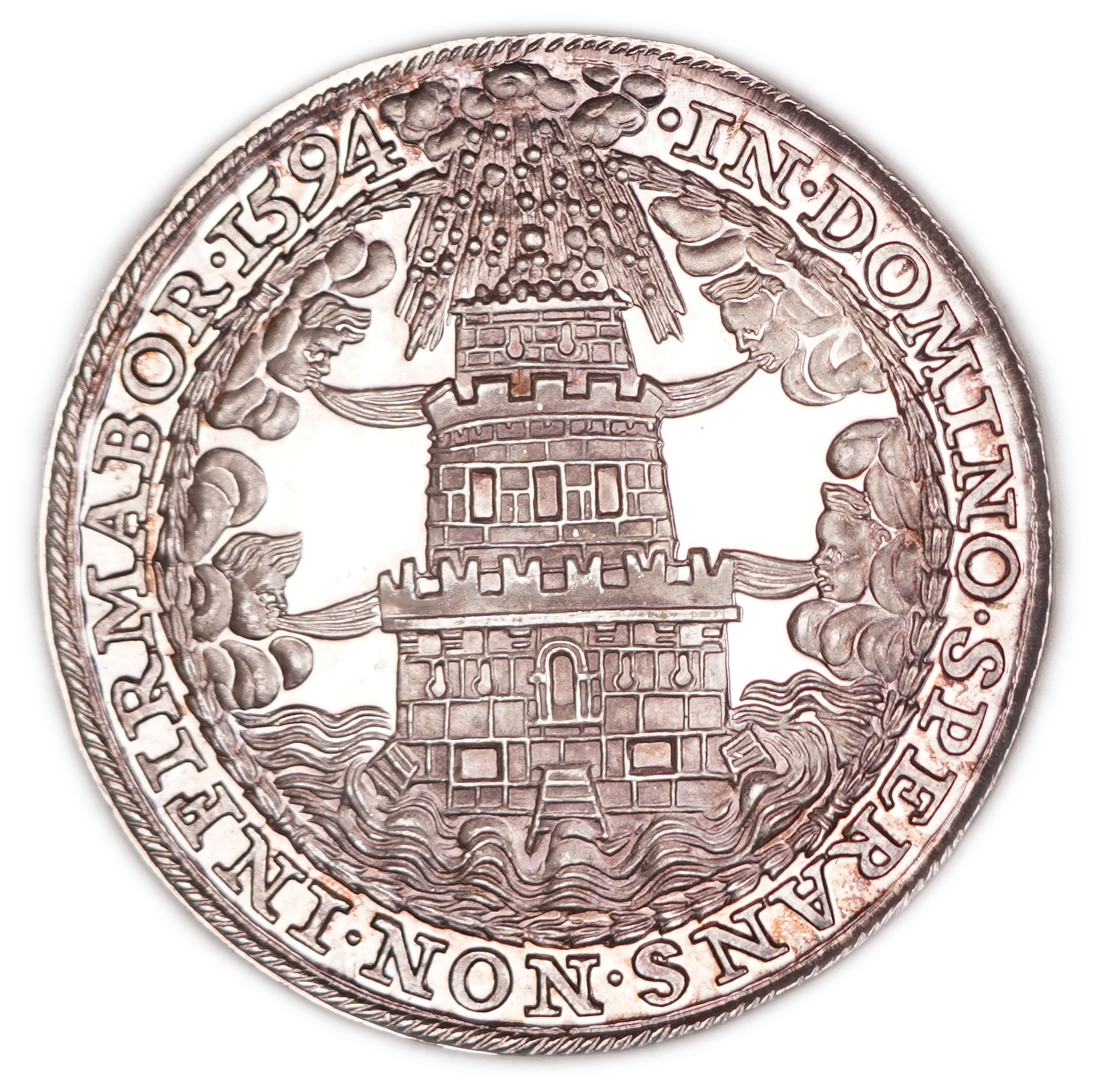 Austria / Salzburg - Tower Taler 1594/1976, Wolf Dietrich von Raitenau - Restrike - .925 Silver, Weight According ... - 1 1
