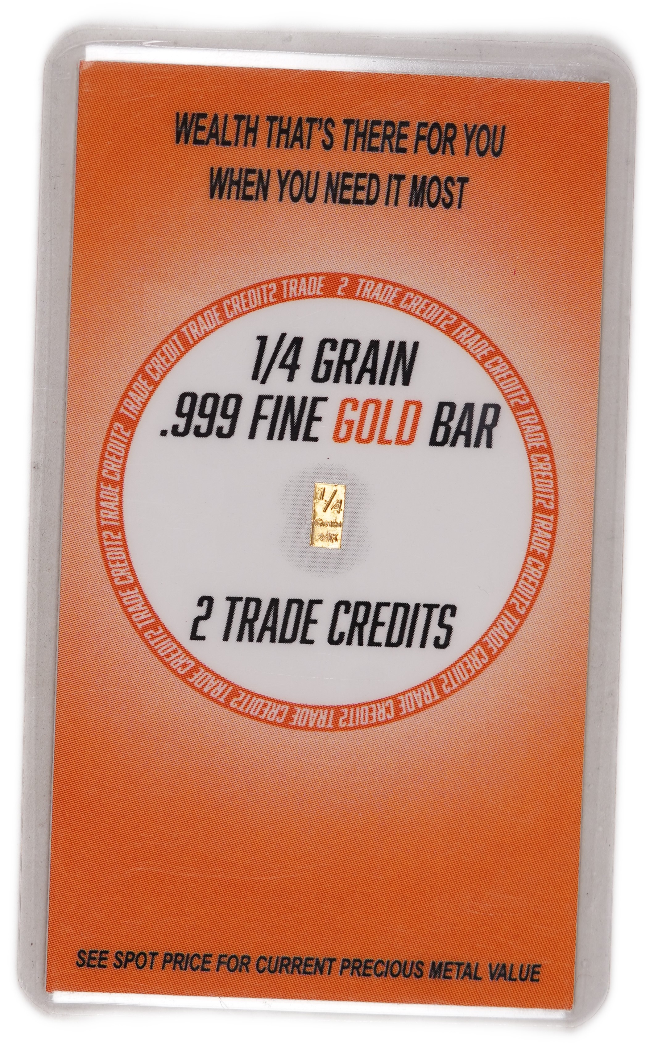 Bars - USA - AZ Coin Club Miniature Gold Bar - .999 Fine Gold, 1/4 Grain - Original Packaging - 1 0