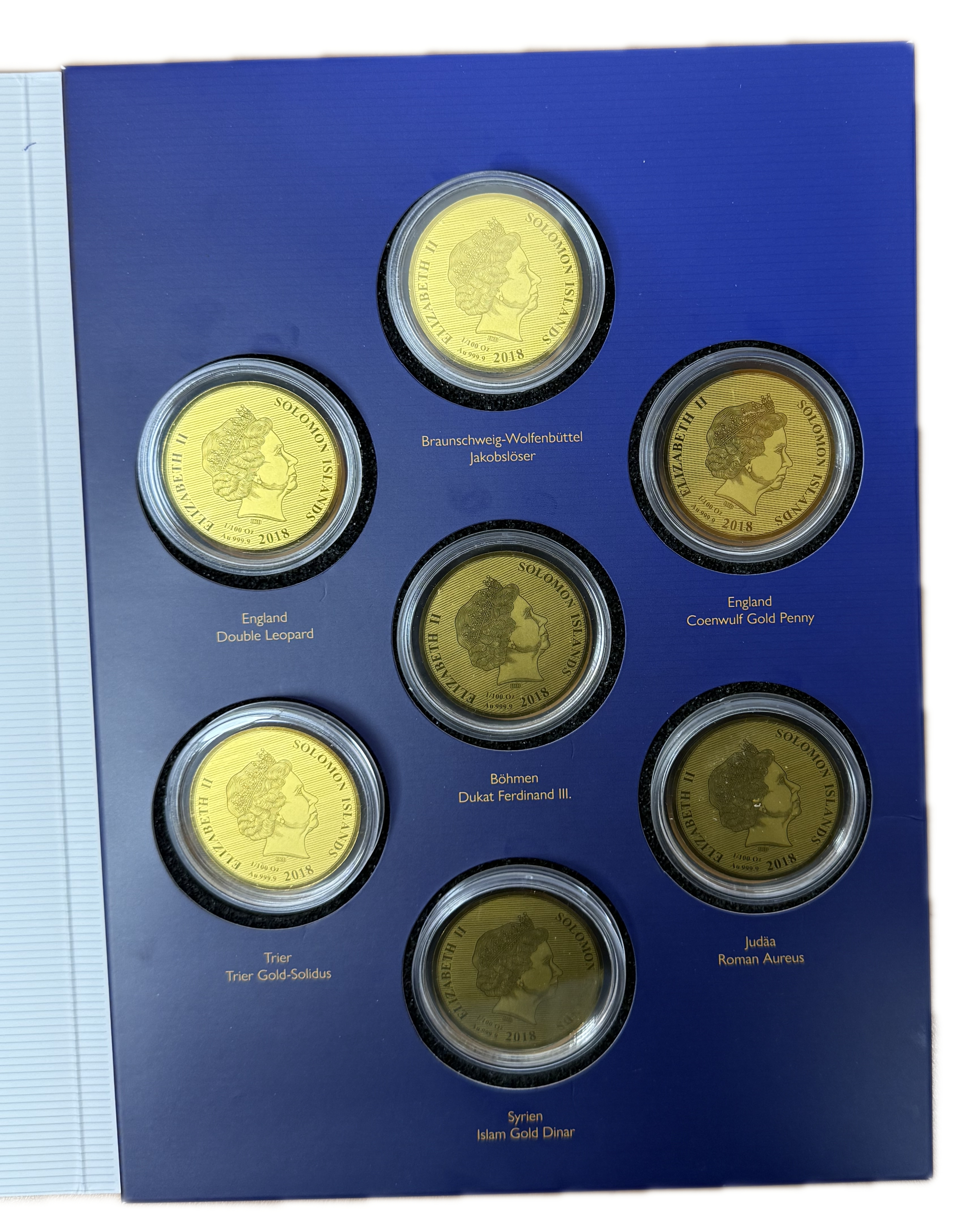 Solomon Islands - “The World’s Most Valuable Gold Coins” Series 2018 - 7×10 Dollar Coins - .999 Gold, Approximately ... - 1 2