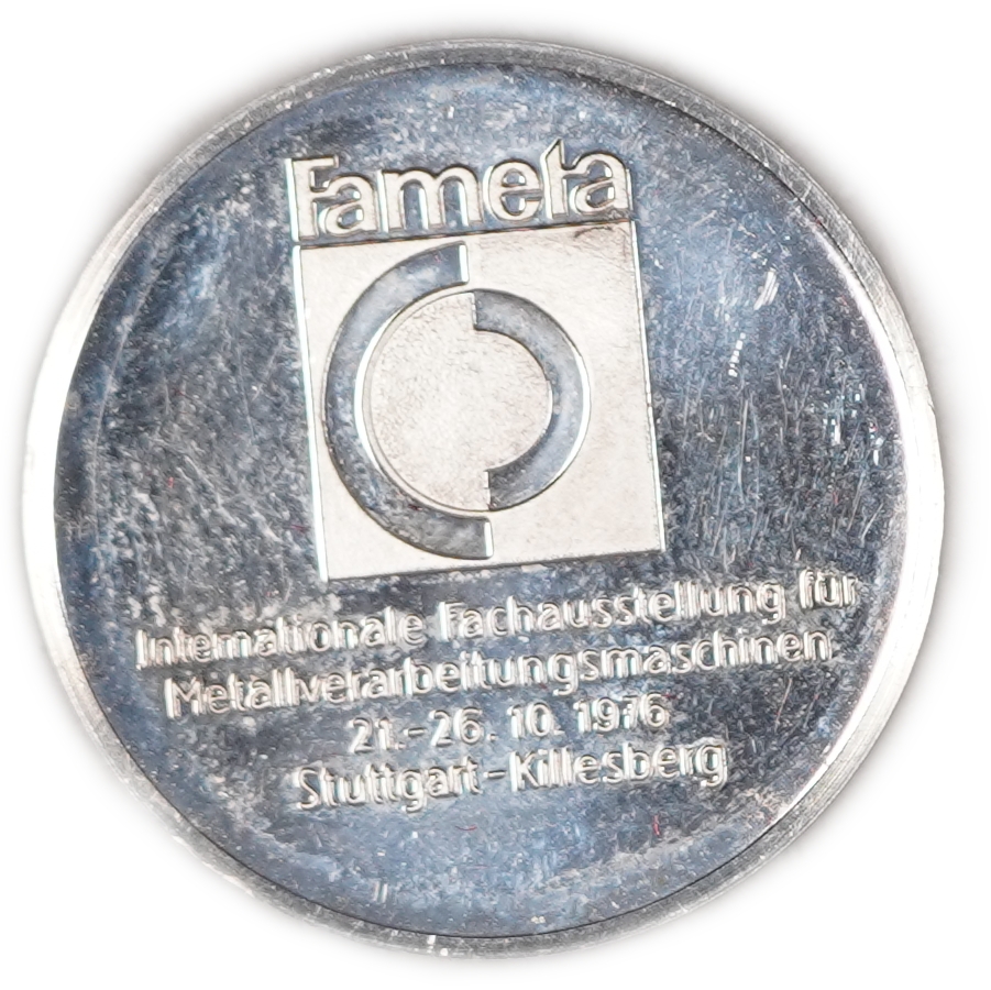 Germany - Fameta 76 Silver Medal, Dr. Hans Filbinger, International Exhibition for Metalworking Machinery ... - 1 1