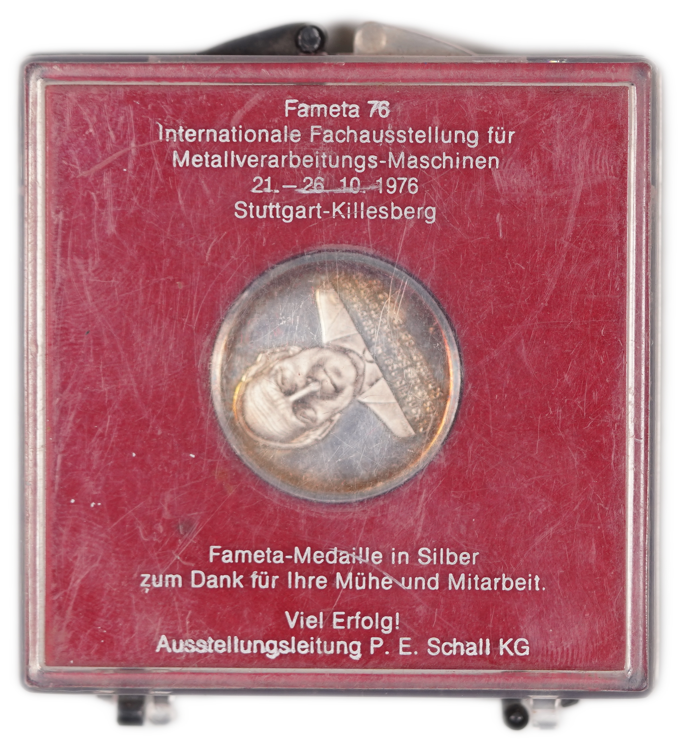 Germany - Fameta 76 Silver Medal, Dr. Hans Filbinger, International Exhibition for Metalworking Machinery ... - 1 2