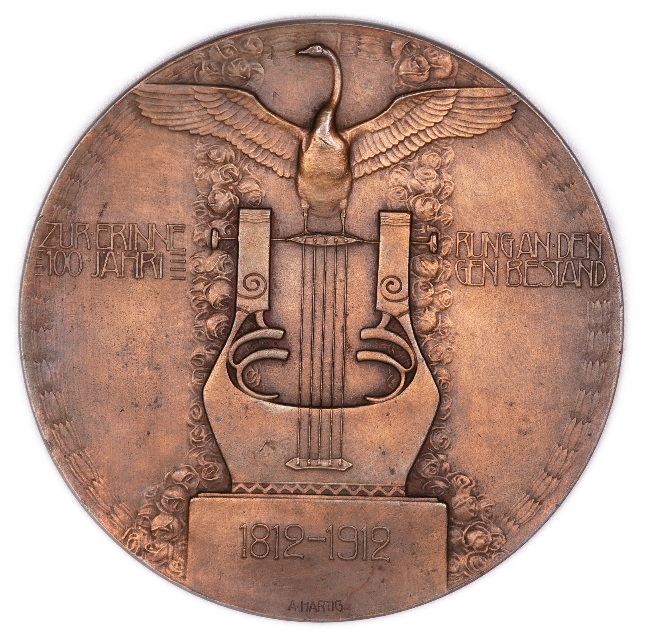 Austria - Vienna - Centenary Medal of the Imperial and Royal Society of the Friends of Music, 1812-1912 - Bronze, 75 mm - 1 0