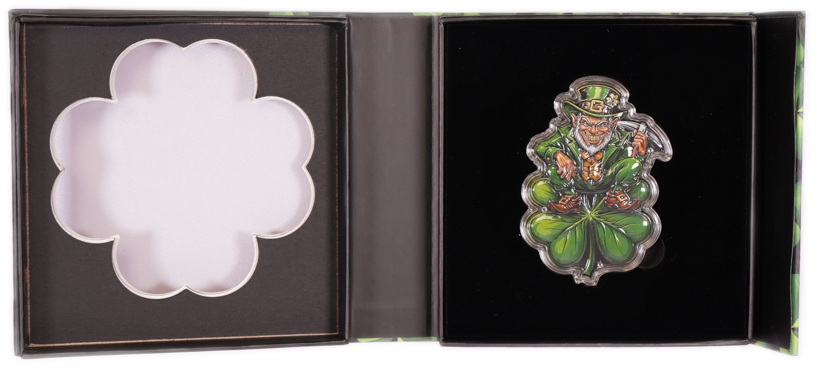 Bullion Bars - "Good Luck" Shaped Copper Bar - Leprechaun and Four-Leaf Clover - .999 Copper, 100g - 1 2