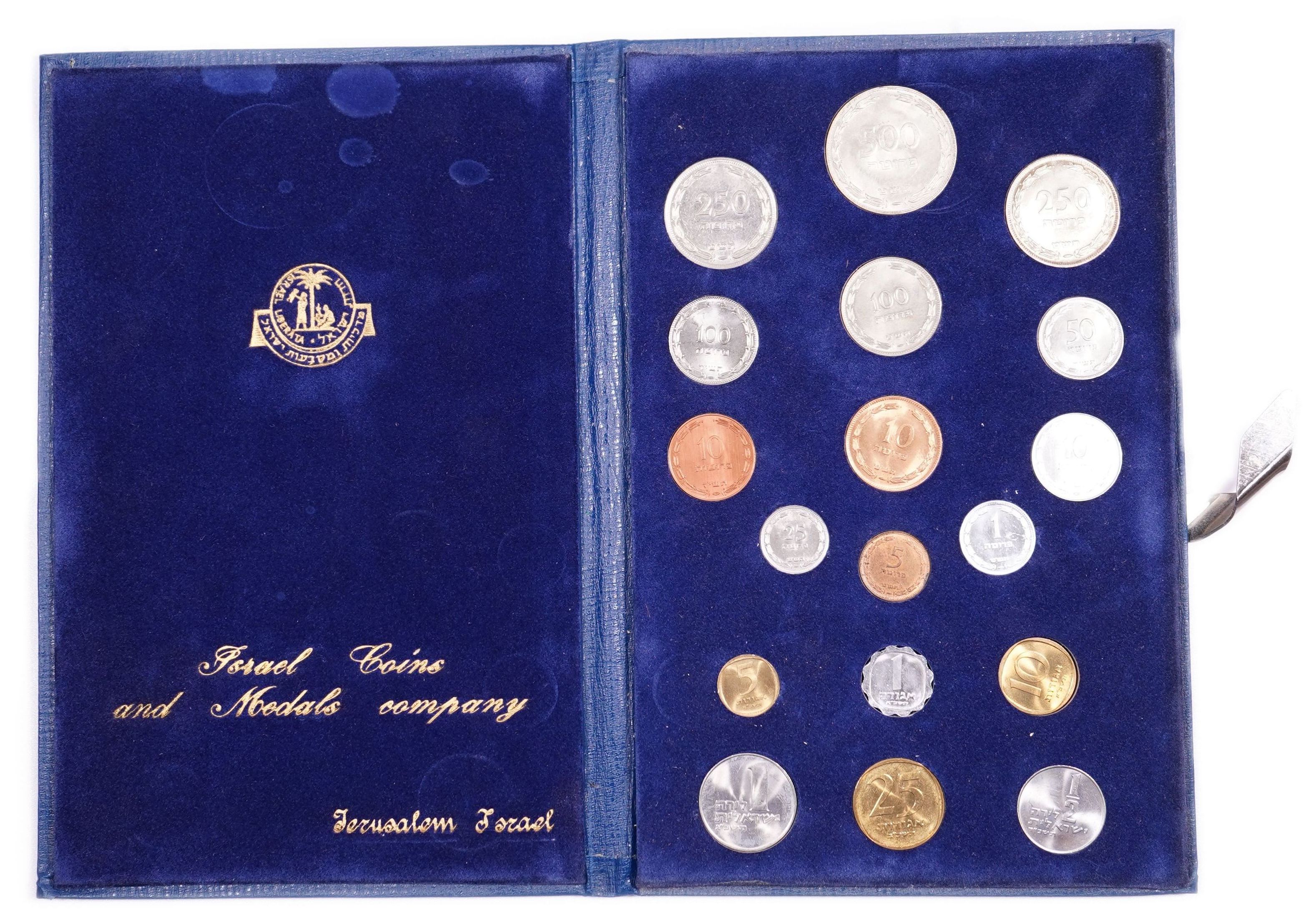 Israel - Pruta and Agora Coin set - 1962 - With the original case - UNC - 1 0