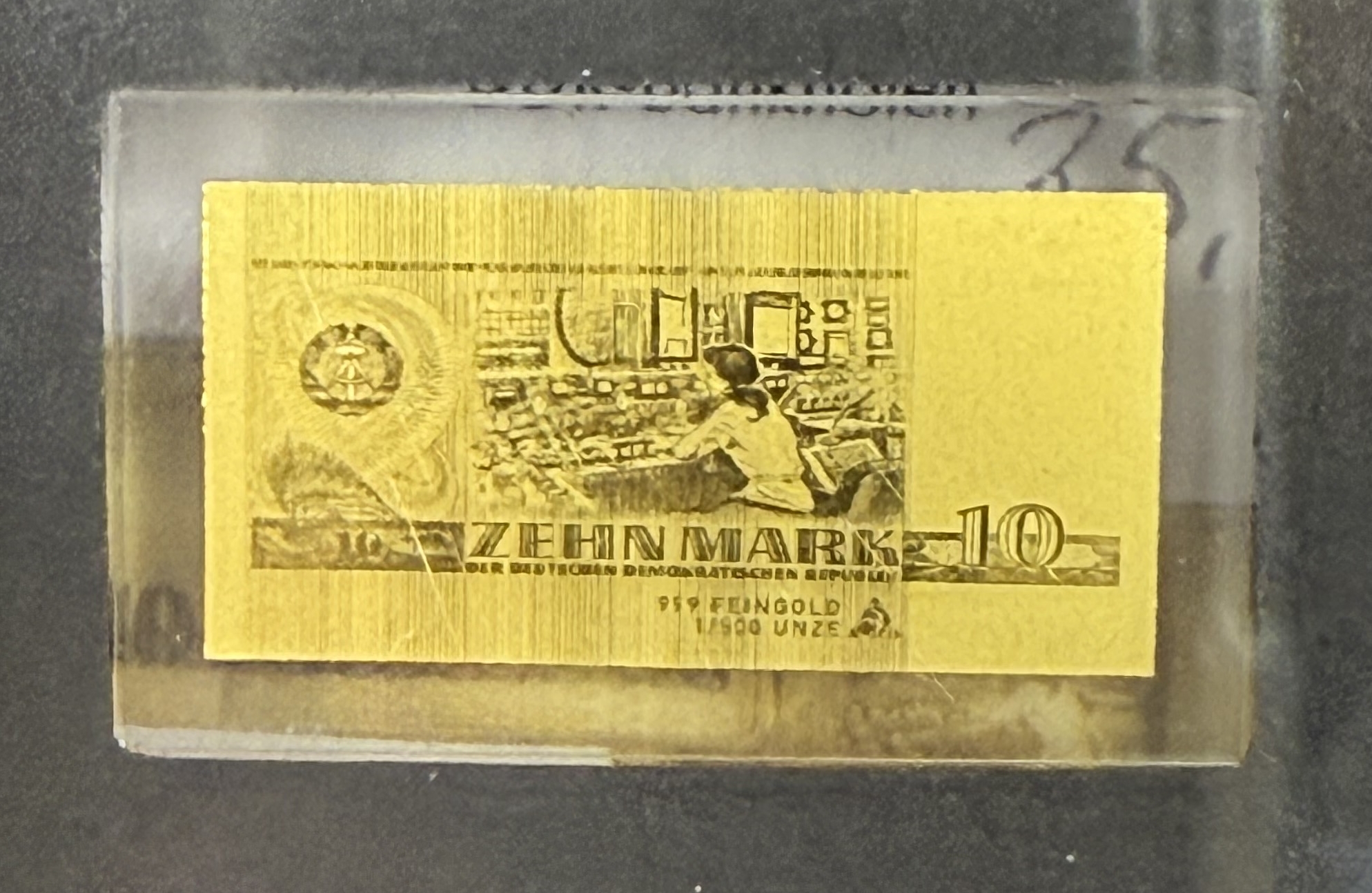 Germany - Set of 12 Miniature Gold Bars - German and Euro Banknotes - .999 Gold, Approx. 0.746g (Approx. 0.746g Net ... - 1 20