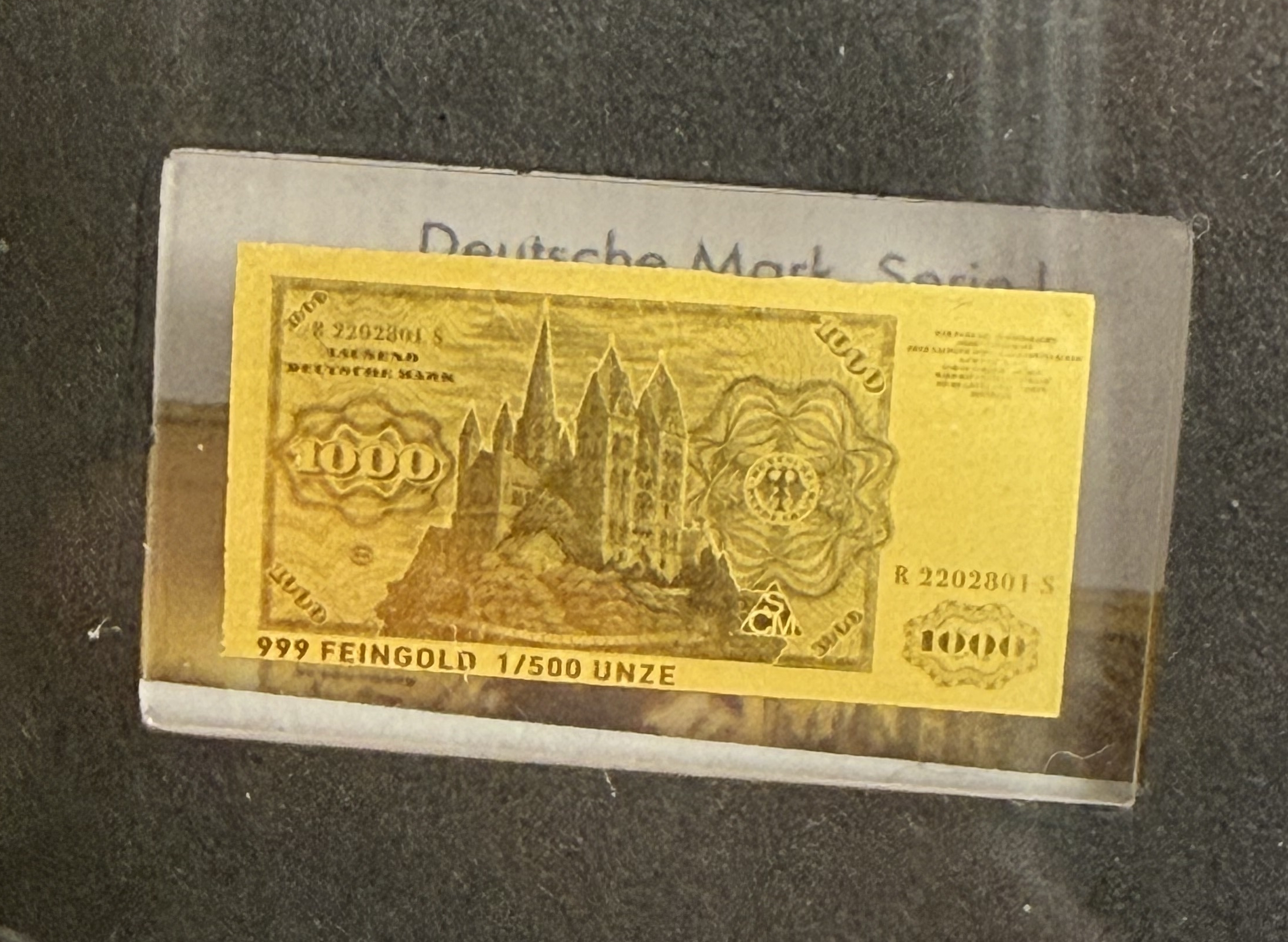 Germany - Set of 12 Miniature Gold Bars - German and Euro Banknotes - .999 Gold, Approx. 0.746g (Approx. 0.746g Net ... - 1 7