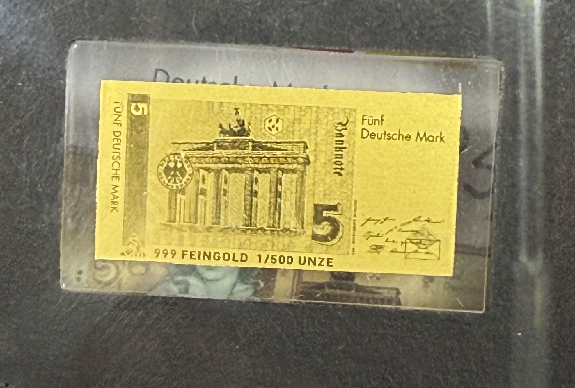 Germany - Set of 12 Miniature Gold Bars - German and Euro Banknotes - .999 Gold, Approx. 0.746g (Approx. 0.746g Net ... - 1 1
