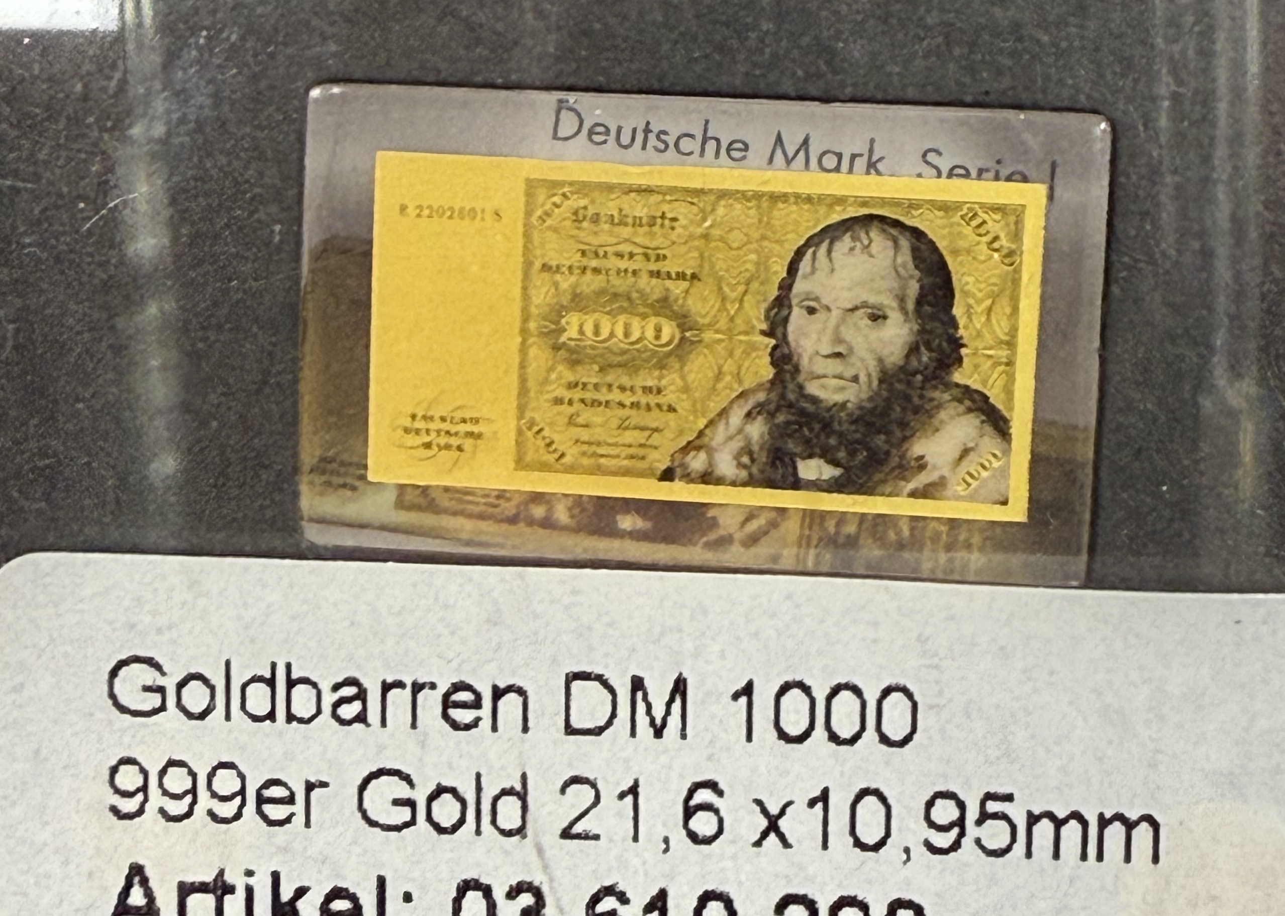 Germany - Set of 12 Miniature Gold Bars - German and Euro Banknotes - .999 Gold, Approx. 0.746g (Approx. 0.746g Net ... - 1 6