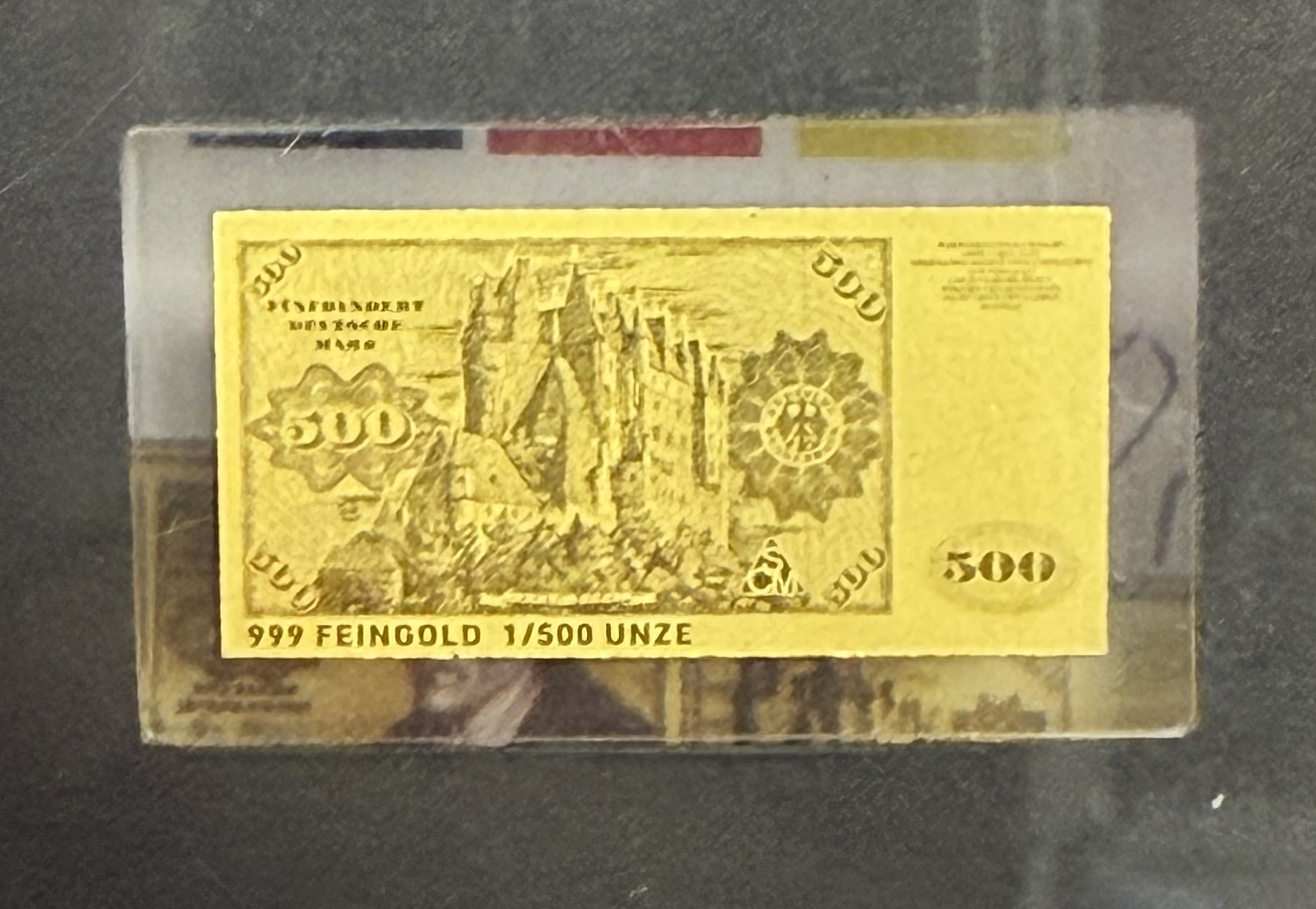 Germany - Set of 12 Miniature Gold Bars - German and Euro Banknotes - .999 Gold, Approx. 0.746g (Approx. 0.746g Net ... - 1 5