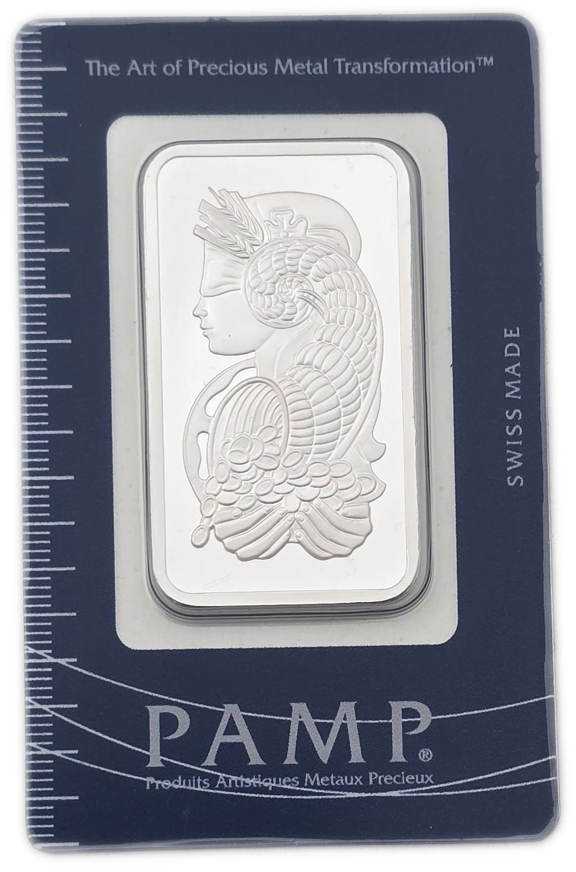 Bullion Bars - Switzerland - PAMP Suisse Silver Bar, 1 Ounce - Silver 999, 31.103 g, in Original Assay Card