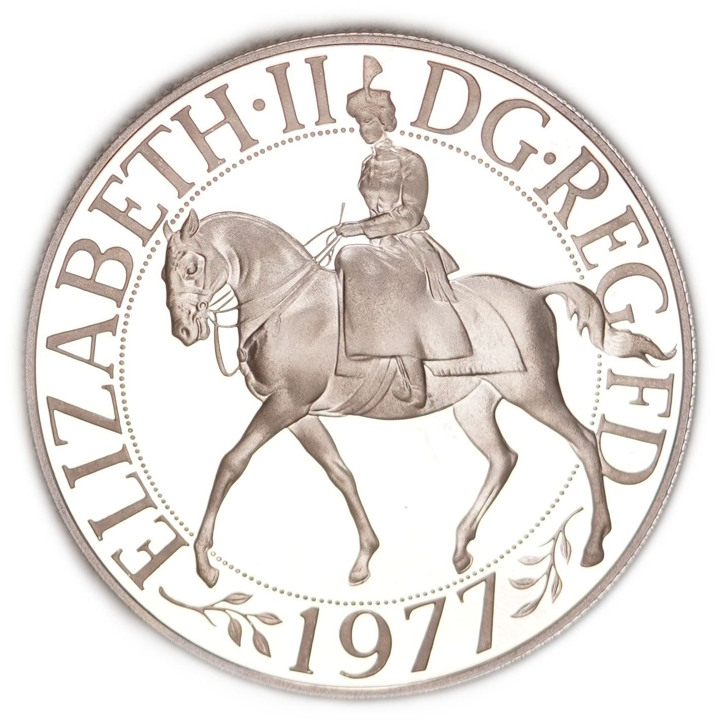 Great Britain - 25 Pence (Crown) 1977, Silver Jubilee of Queen Elizabeth II - .925 Silver, Weight 28.28 g ... - 1 0