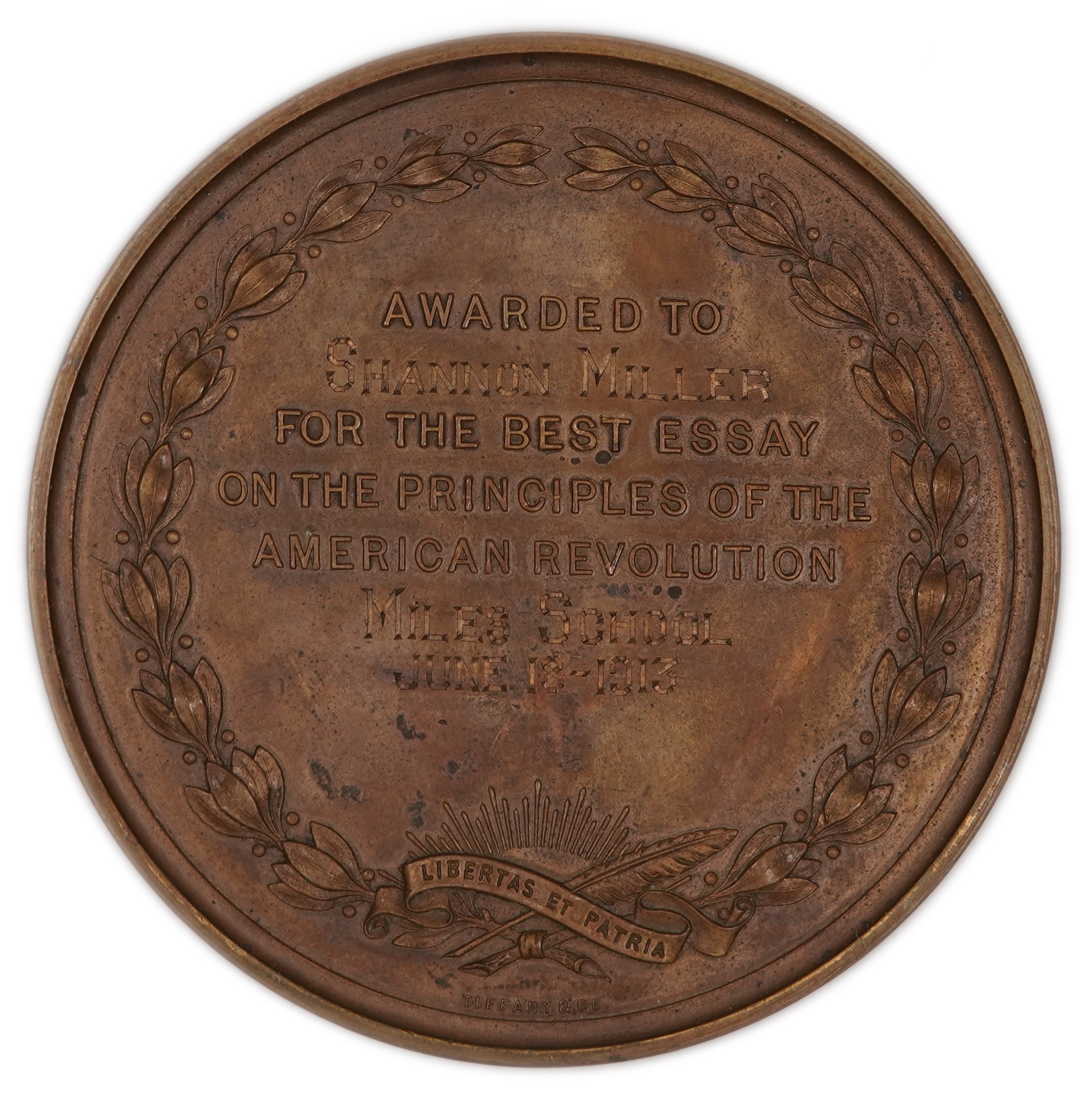 USA - The National Society of the Sons of the American Revolution Medal - Awarded in 1913 - Bronze / Copper - 1 1