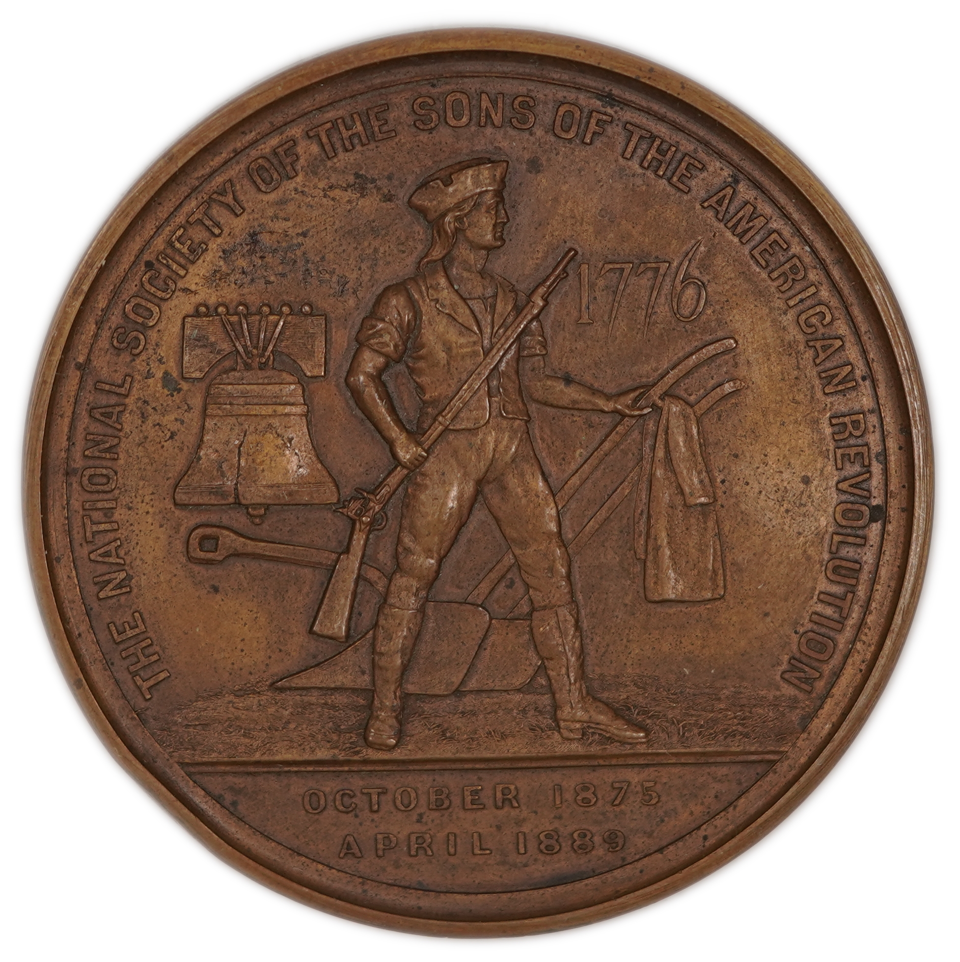 USA - The National Society of the Sons of the American Revolution Medal - Awarded in 1913 - Bronze / Copper - 1 0