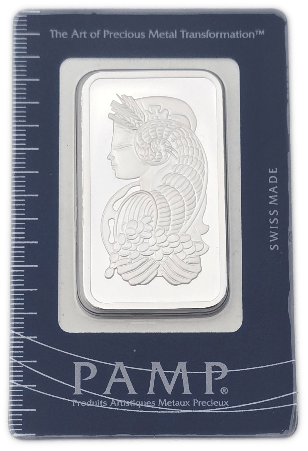Bullion Bars - Switzerland - PAMP Suisse Silver Bar, 1 Ounce - Silver 999, 31.103 g, in Original Assay Card