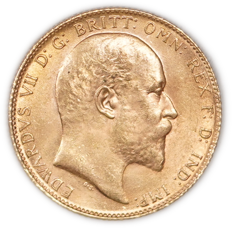 Great Britain - 1 Sovereign 1909, King Edward VII - 22 Carat Gold, Weight 7.98 g (Approximately 7.32 g of Pure Gold ... - 1 1