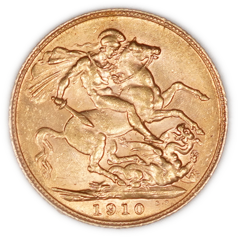 Great Britain - 1 Sovereign 1910, King Edward VII - 22 Carat Gold, Weight 7.98 g (Approximately 7.32 g of Pure Gold ... - 1 0