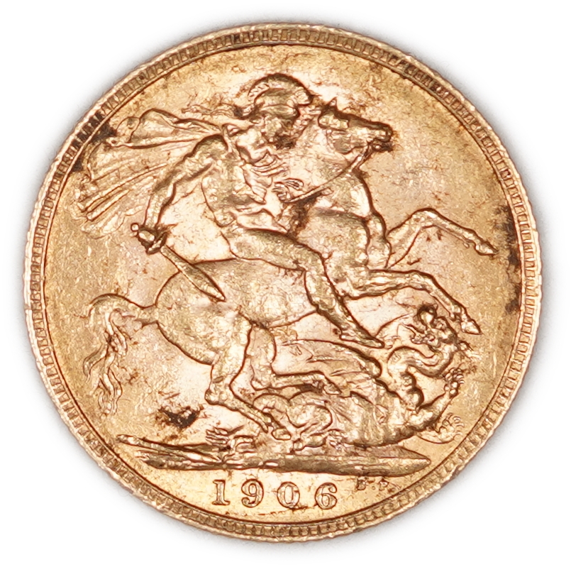 Great Britain - 1 Sovereign 1906, King Edward VII - 22 Carat Gold, Weight 7.98 g (Approximately 7.32 g of Pure Gold ... - 1 0
