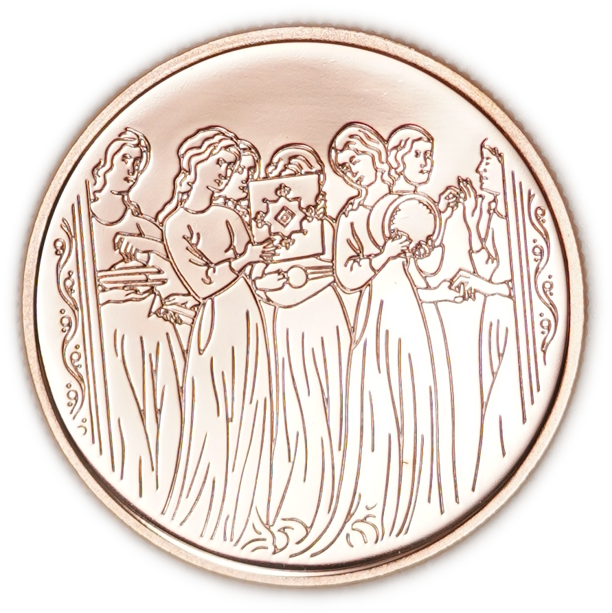 Israel - 10 New Sheqalim 1996 - Miriam and the Women - Biblical Art Series - KM# 296 - Gold 900, 17.28g (15.55g ... - 1 0