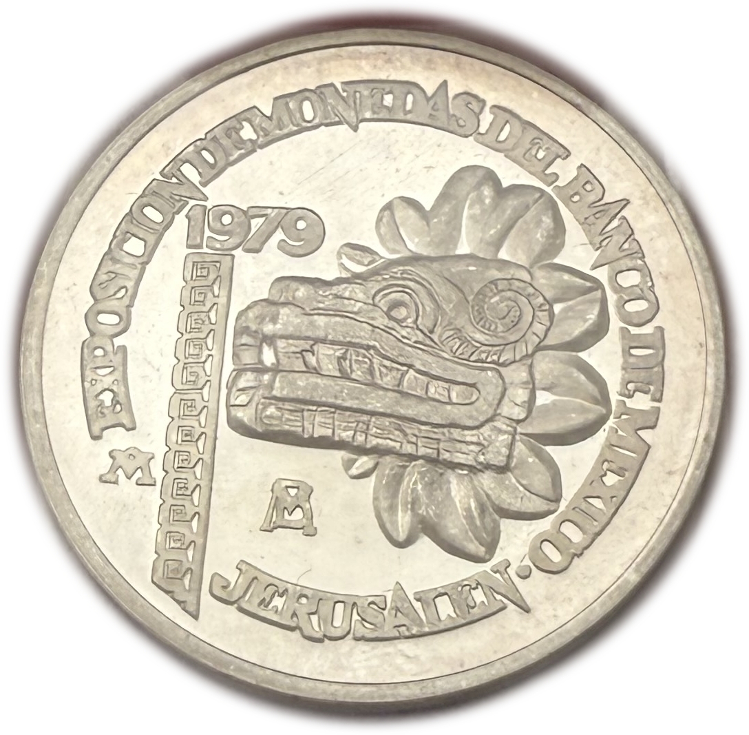 Israel - Mexico Medal 1979 - 925 Silver, 33.6g (net 31.08g, 0.999 oz), 40mm - 1 0