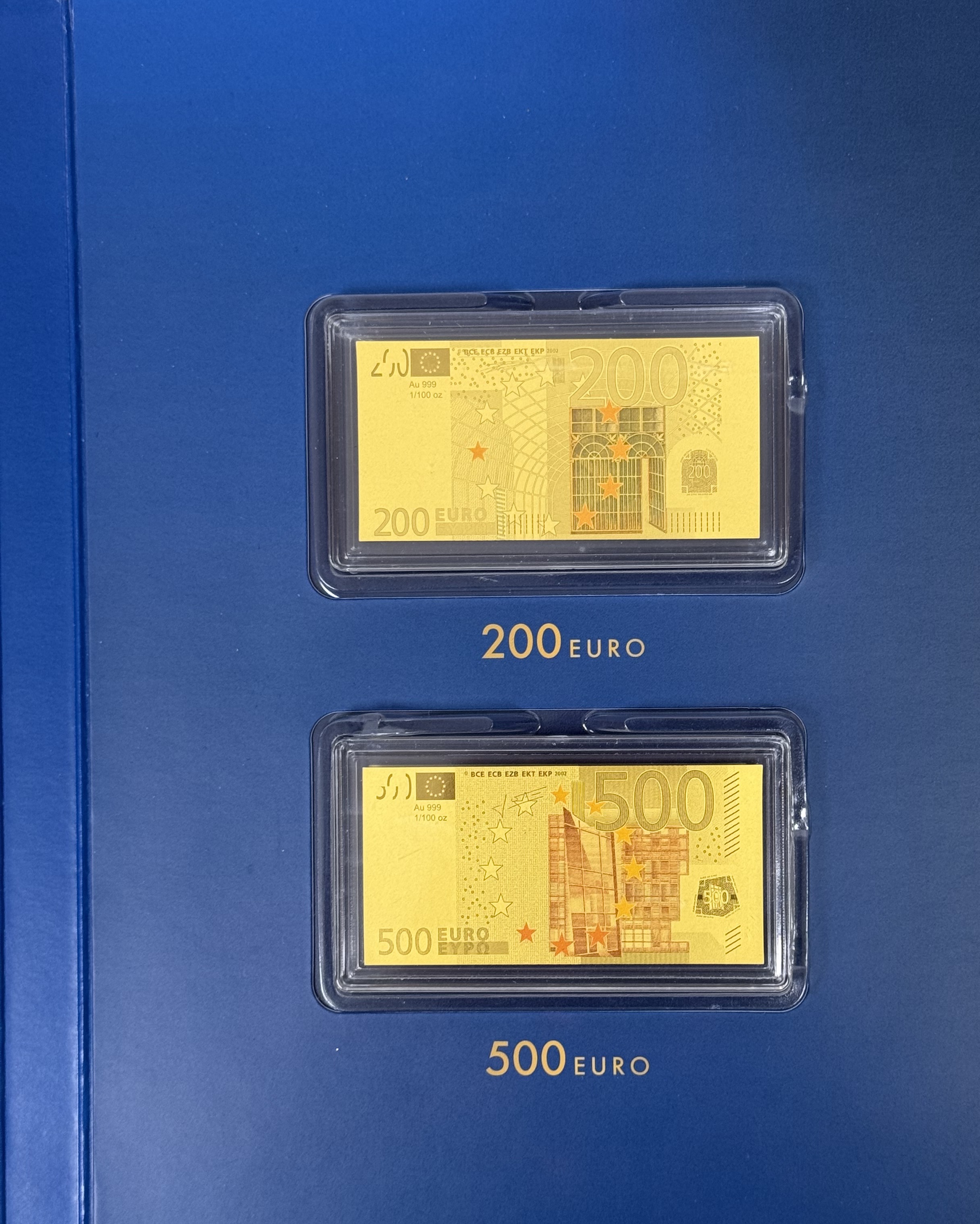 Germany - Gold Bars - Euro Banknotes in Pure Gold Series - 7 Gold .999 Bars - Approximately 1.93g Pure Gold in ... - 1 2
