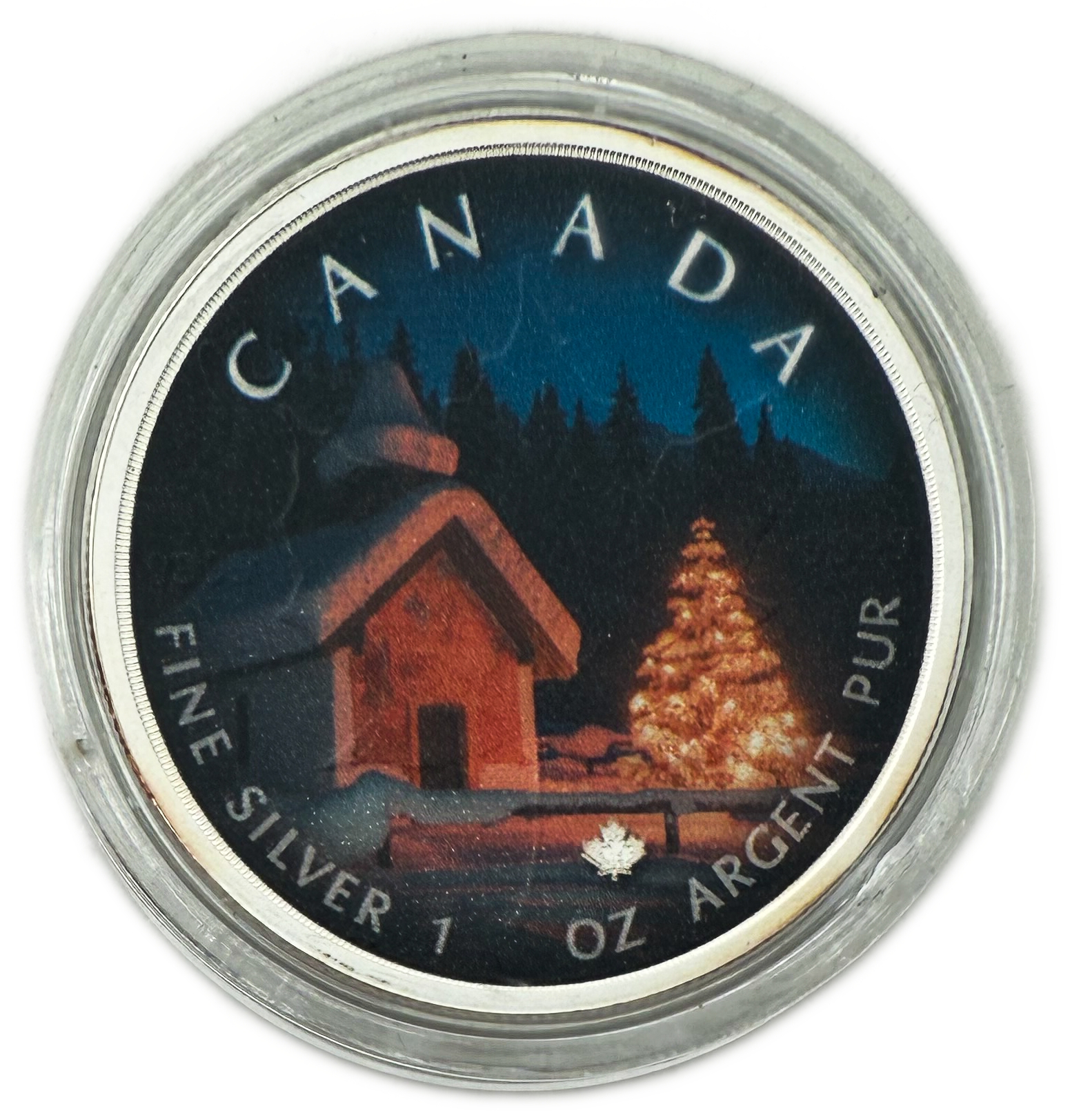 Canada - 5 Dollars 2018 - Silent Night - .9999 Silver, 31.1g, approx. 31.1g pure silver (1 oz), 38 mm - BU / Color - 1 0