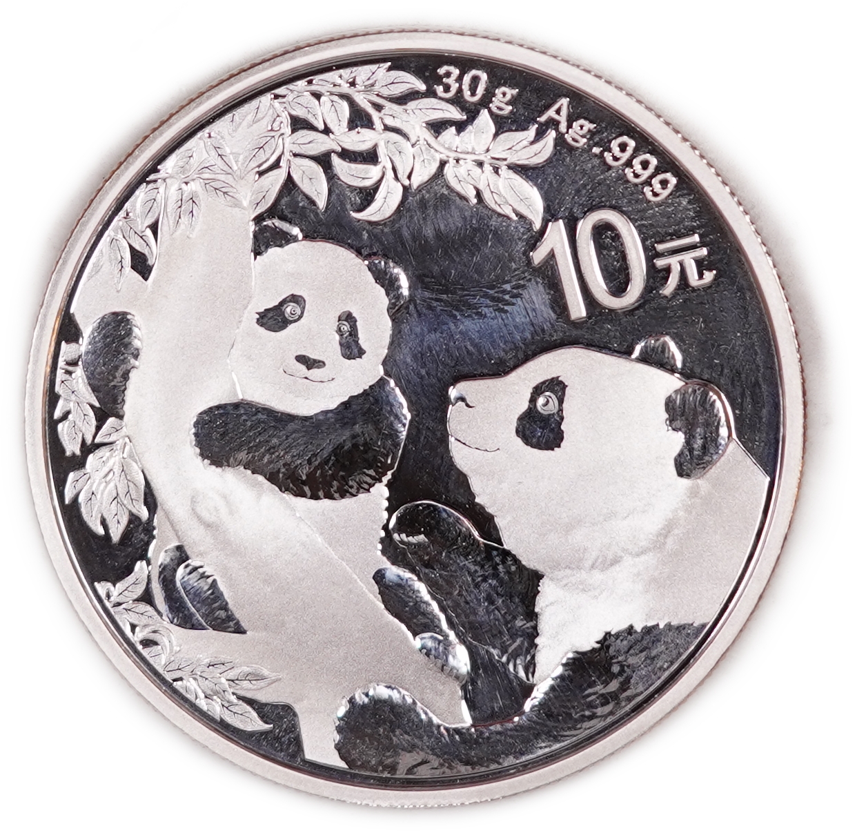 China - 10 Yuan 2021, Silver Panda - .999 Silver, Weight 30 g (Approximately 29.97 g of Pure Silver, Approximately ... - 1 1