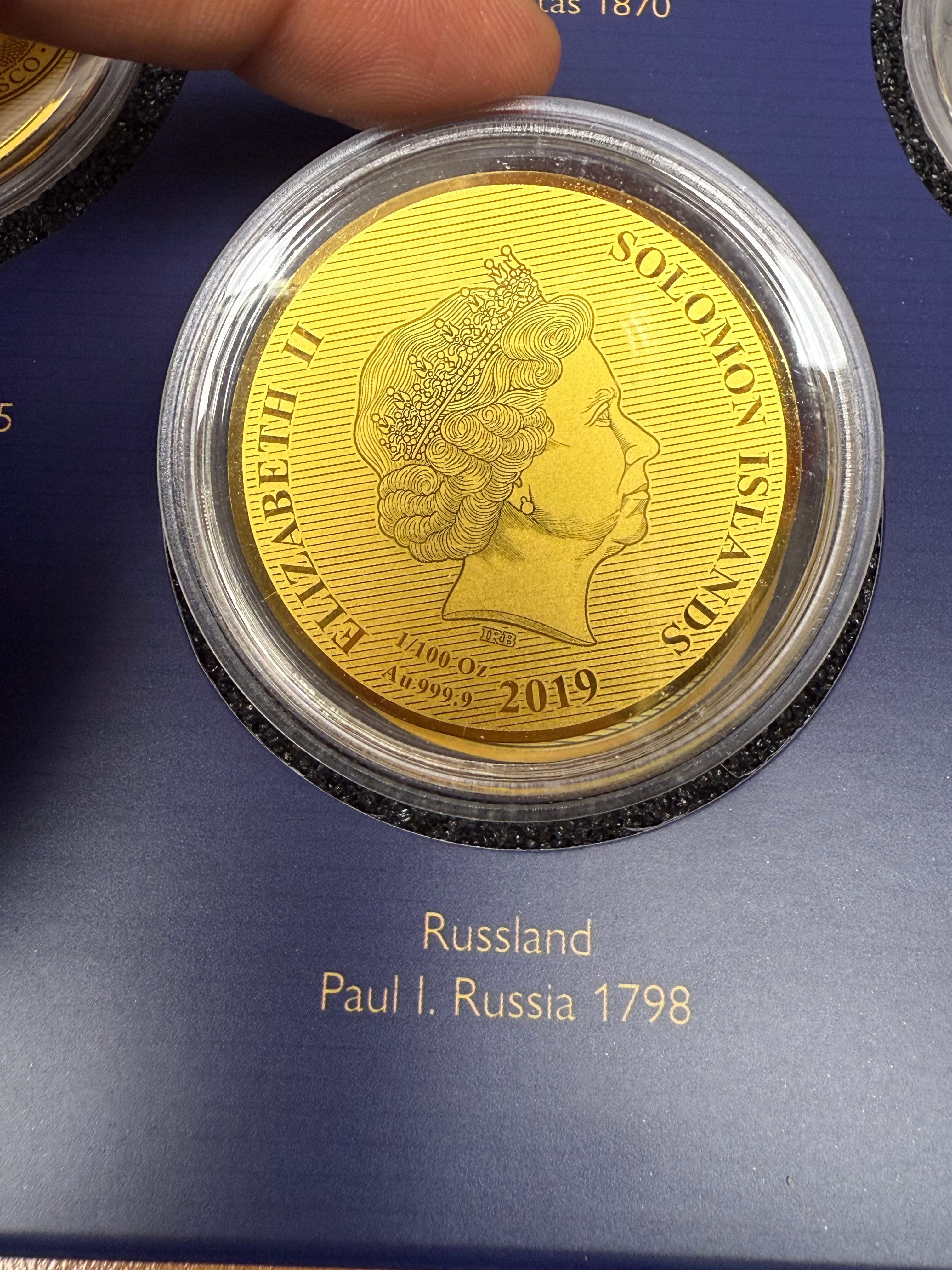 Solomon Islands - “The World’s Most Valuable Gold Coins” Series 2019 - 7×10 Dollar Coins - .9999 Gold ... - 1 10