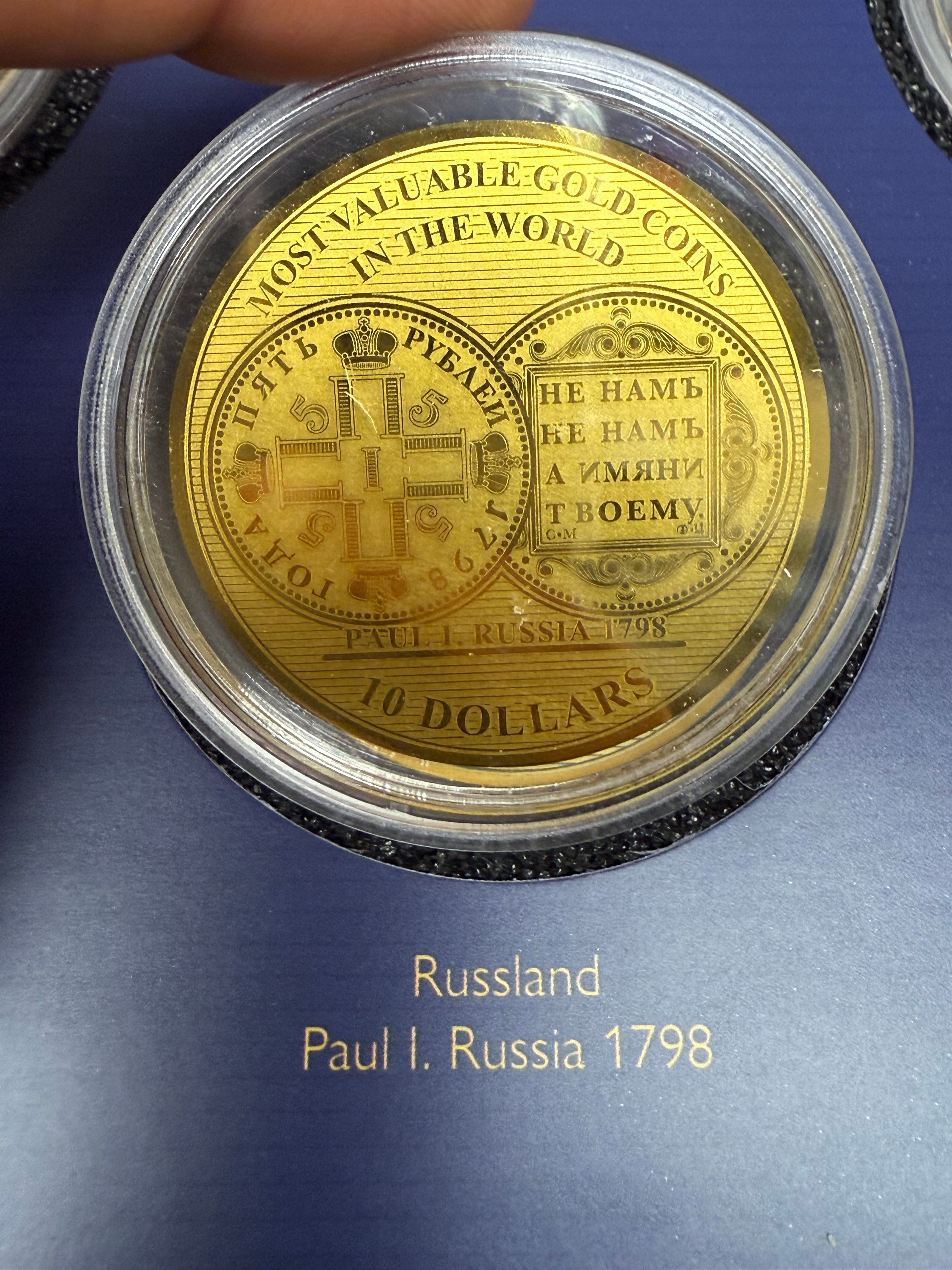 Solomon Islands - “The World’s Most Valuable Gold Coins” Series 2019 - 7×10 Dollar Coins - .9999 Gold ... - 1 9