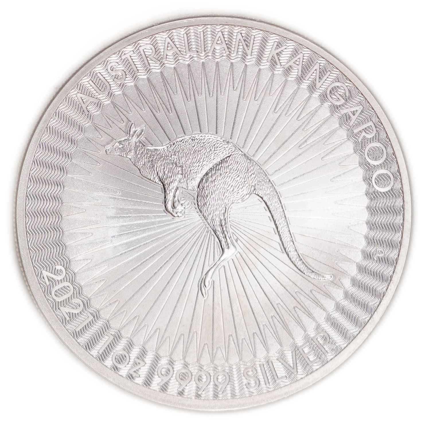 Australia - 1 Dollar 2021, Australian Kangaroo - .9999 Silver, 1 oz (Approximately 31.1 g of Pure Silver, 1 Troy Ounce) - 1 1