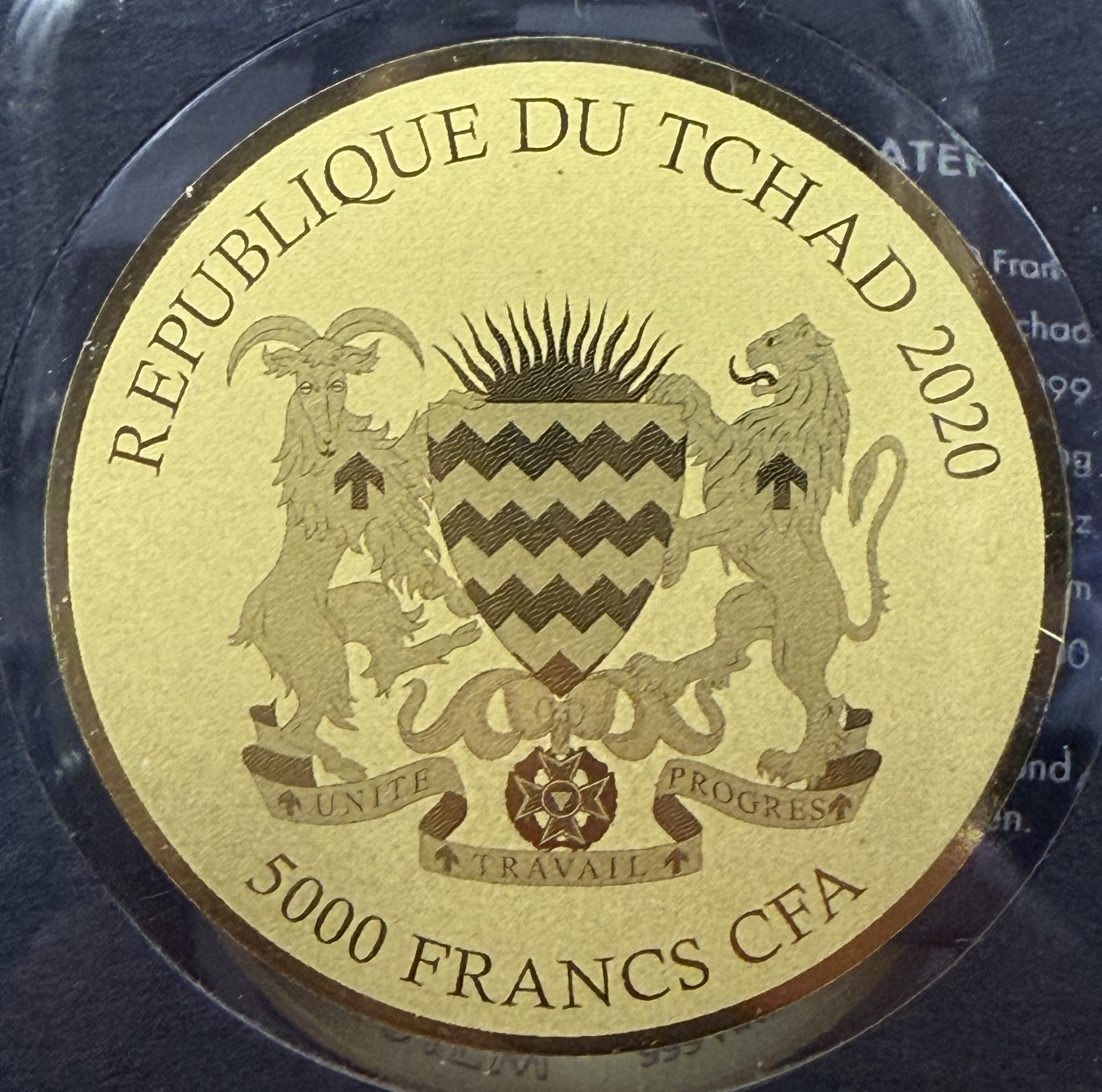 Chad - “Planet Earth” Series - 6 Gold .999 Coins from 2020 - 5×5,000 CFA Francs and One 3,000 CFA Francs - ... - 1 7