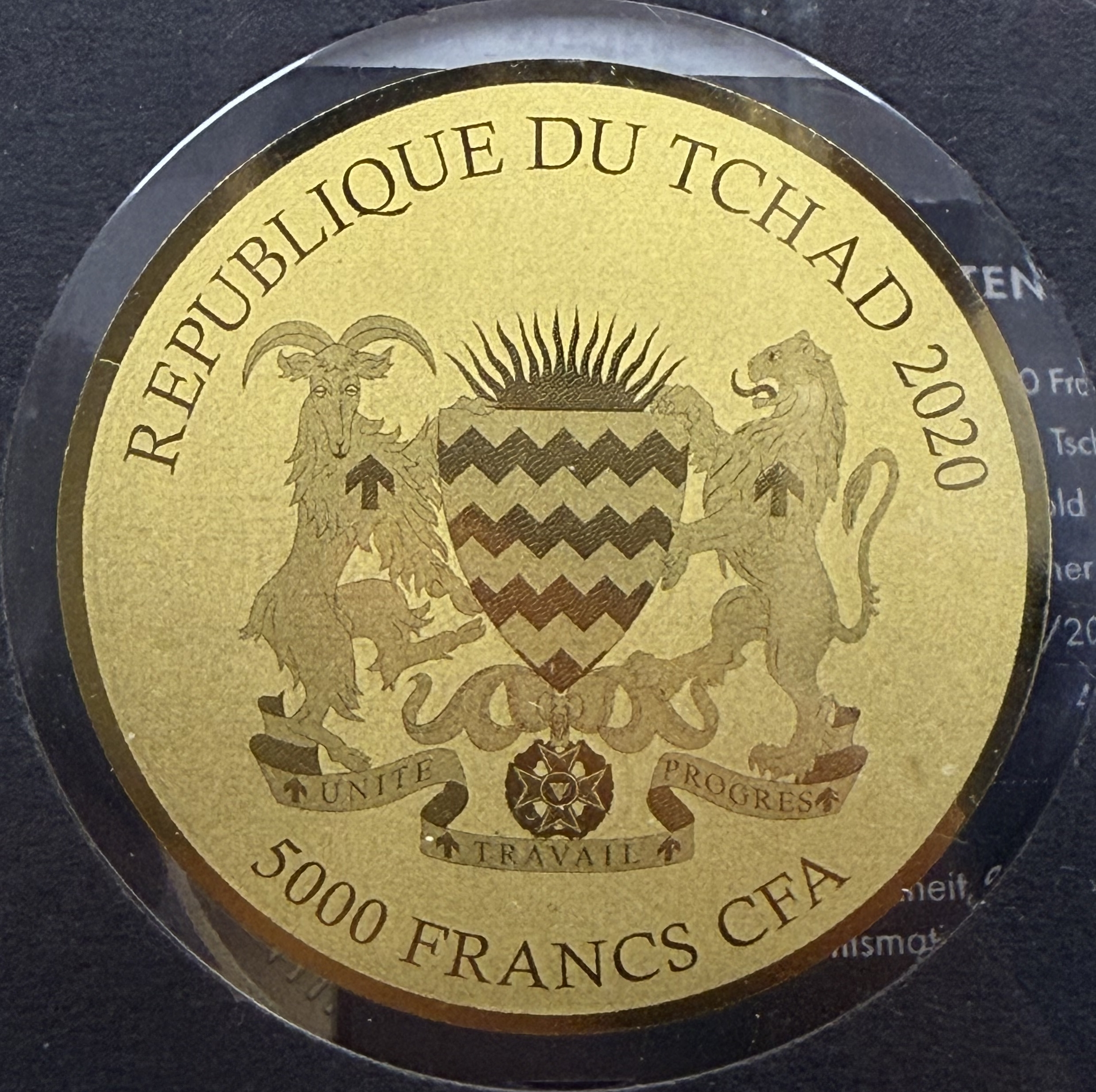 Chad - “Planet Earth” Series - 6 Gold .999 Coins from 2020 - 5×5,000 CFA Francs and One 3,000 CFA Francs - ... - 1 5