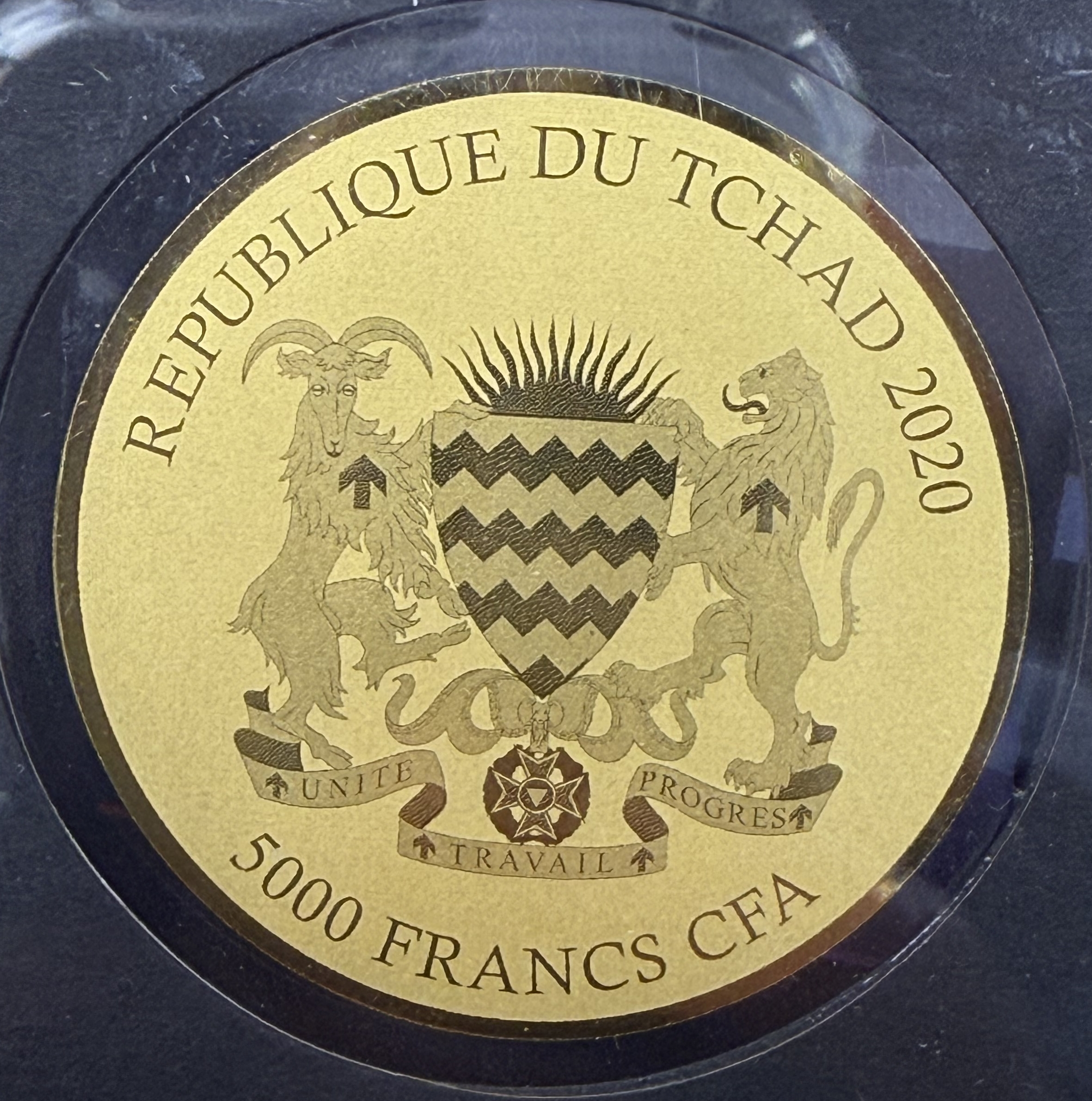 Chad - “Planet Earth” Series - 6 Gold .999 Coins from 2020 - 5×5,000 CFA Francs and One 3,000 CFA Francs - ... - 1 11
