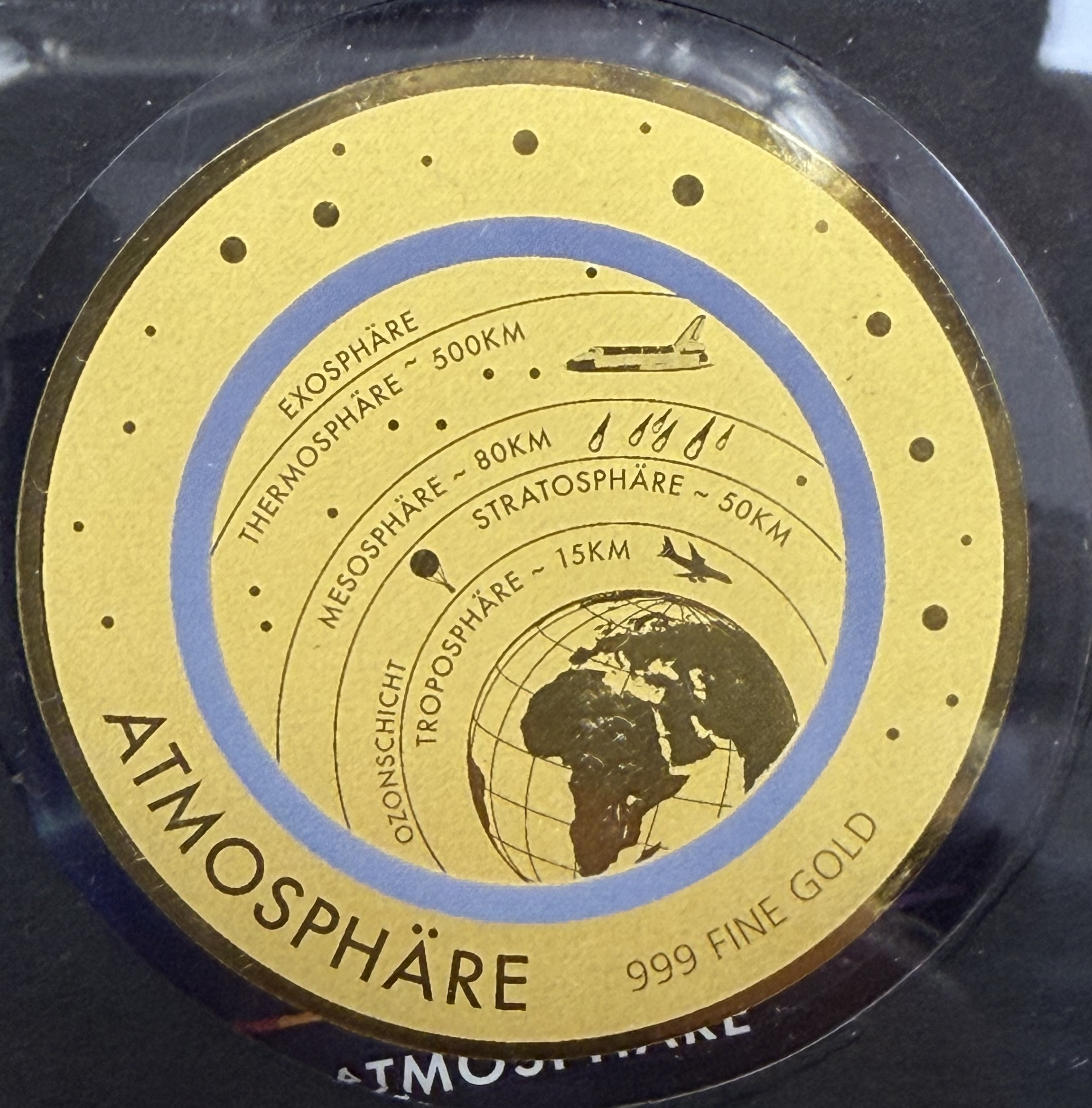 Chad - “Planet Earth” Series - 6 Gold .999 Coins from 2020 - 5×5,000 CFA Francs and One 3,000 CFA Francs - ... - 1 10