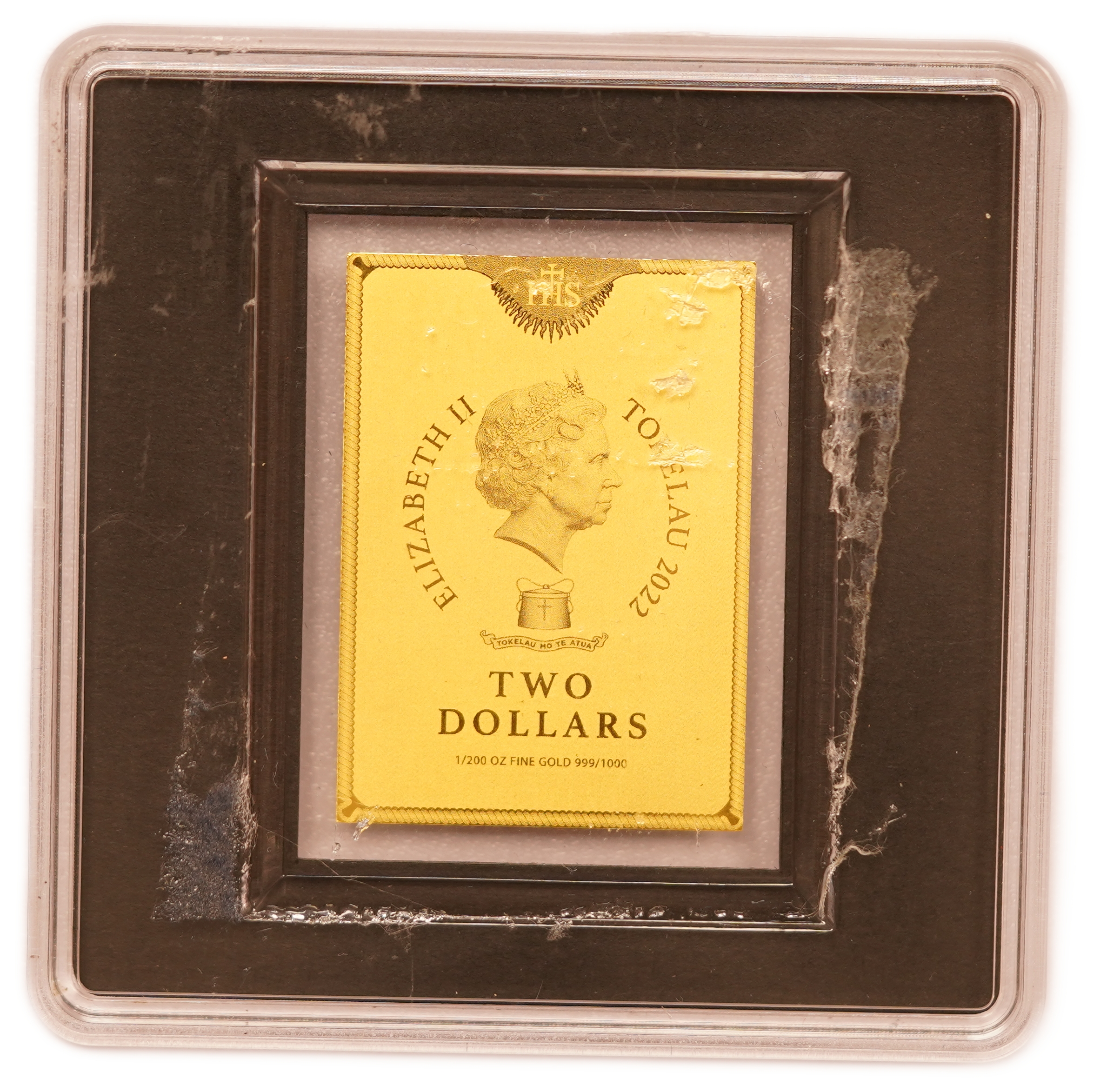 Tokelau - 2 Dollars 2022 - Birth of Jesus - Gold 999, 1/200oz (approx. 0.16g Pure Gold) - 1 1