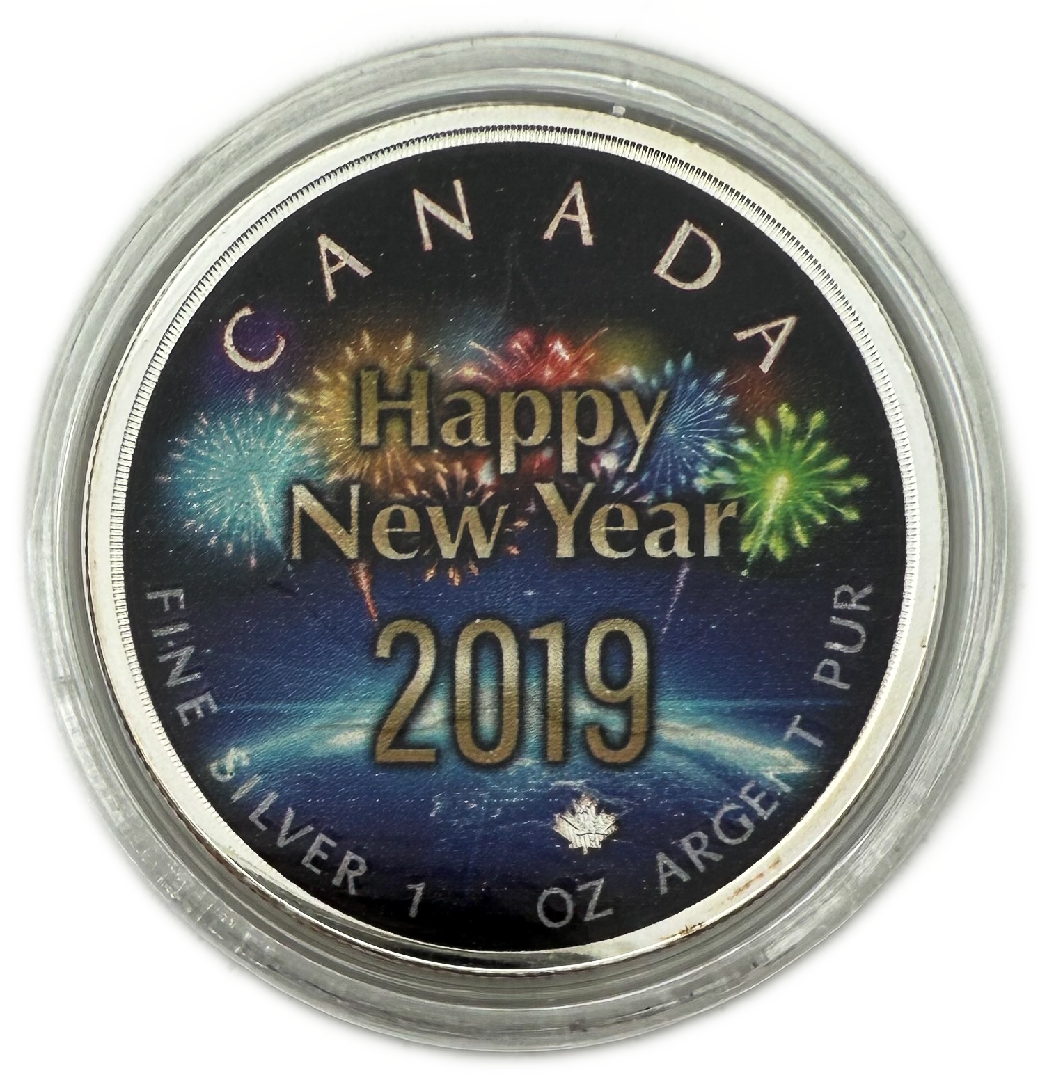 Canada - 5 Dollars 2019 - Maple Leaf - New Year - .9999 Silver, 31.1g, approx. 31.1g pure silver (1 oz), 38 mm - BU ... - 1 0