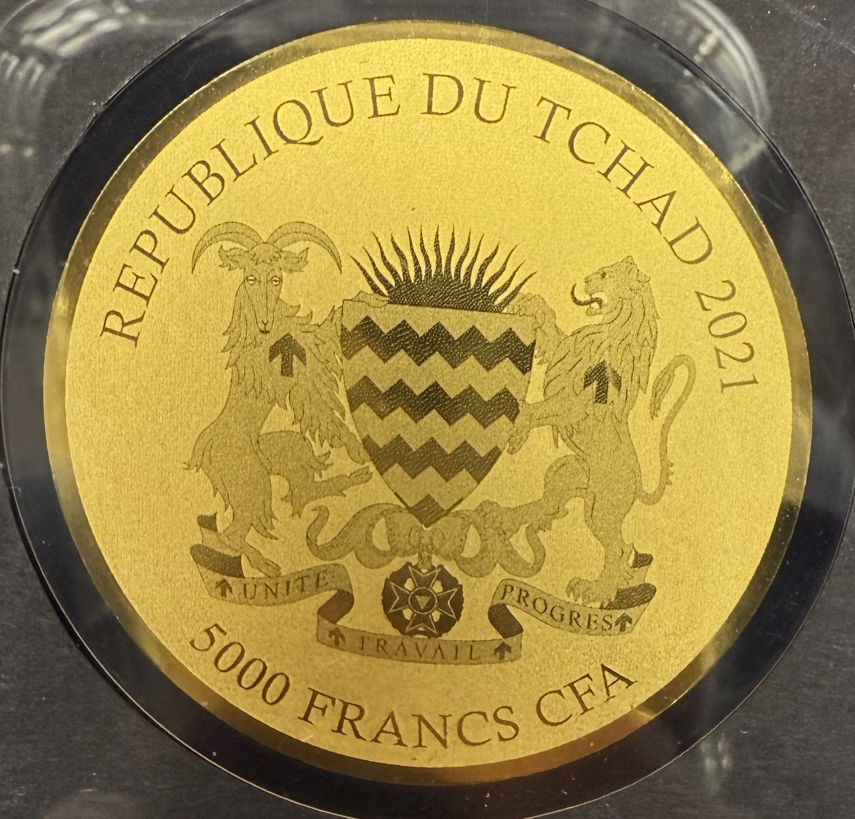 Chad - “Polar Zone” Series 2021 - 5×5,000 CFA Franc Gold Coins - .999 Gold, Approximately 0.778g Pure Gold in Total ... - 1 6