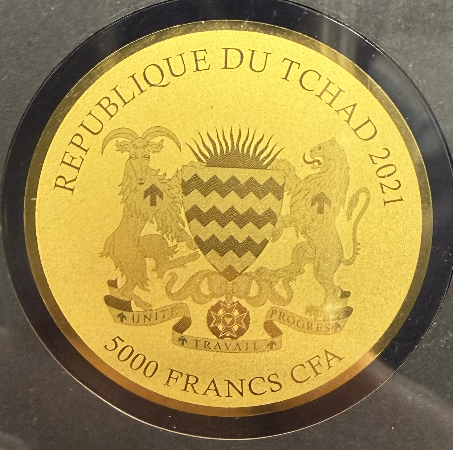 Chad - “Polar Zone” Series 2021 - 5×5,000 CFA Franc Gold Coins - .999 Gold, Approximately 0.778g Pure Gold in Total ... - 1 12