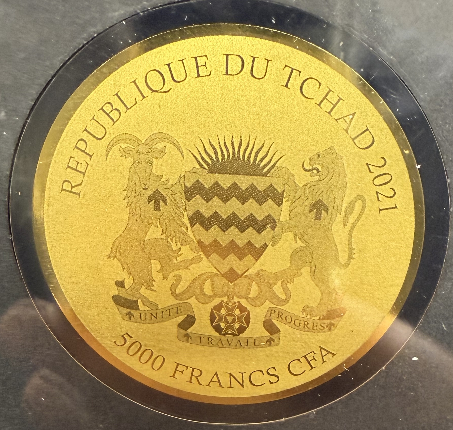 Chad - “Polar Zone” Series 2021 - 5×5,000 CFA Franc Gold Coins - .999 Gold, Approximately 0.778g Pure Gold in Total ... - 1 4