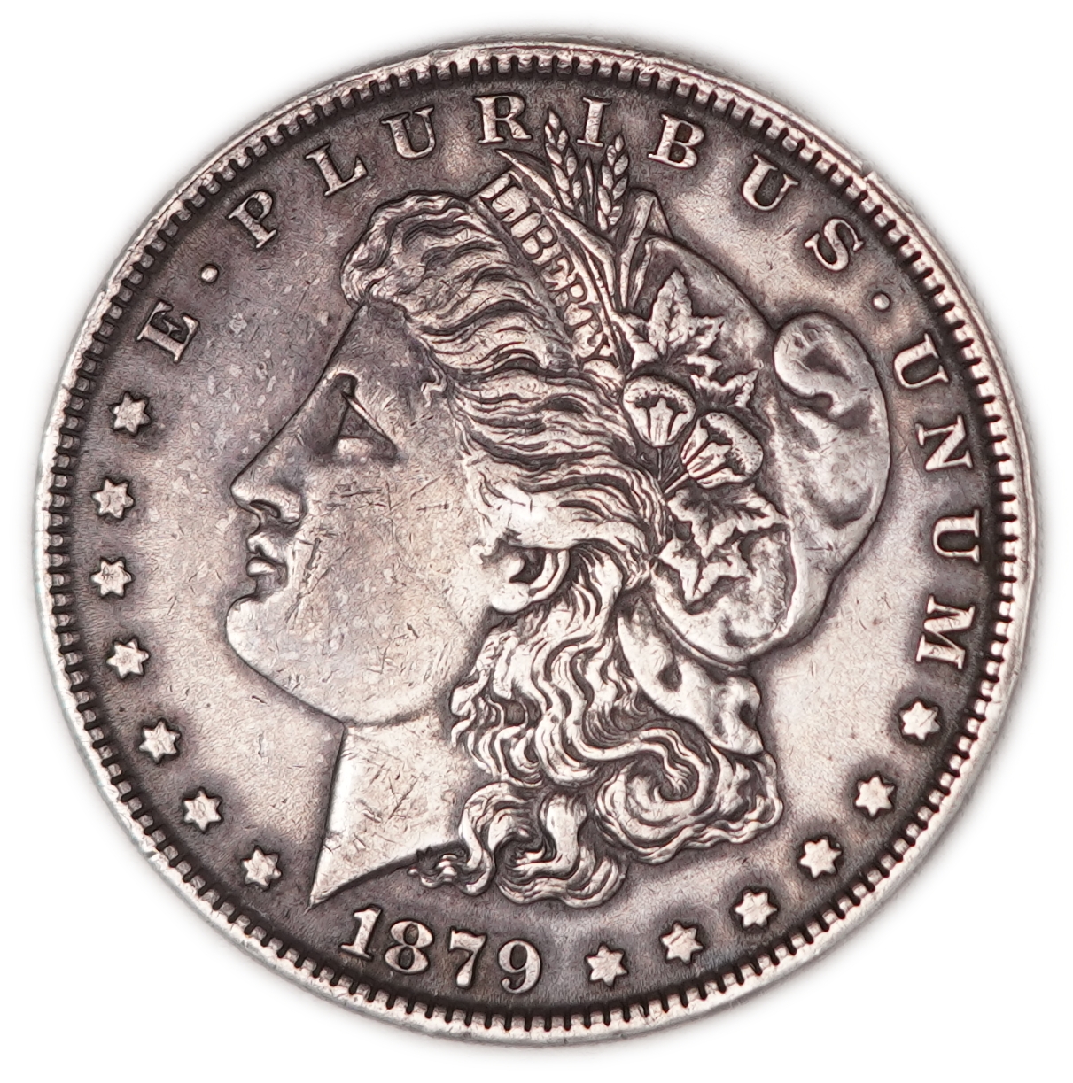 United States - 1 Dollar 1879 - Morgan Dollar - Silver 900, 26.73g (approx. 24.06g pure silver, 0.77 oz.) - VF-XF - 1 0