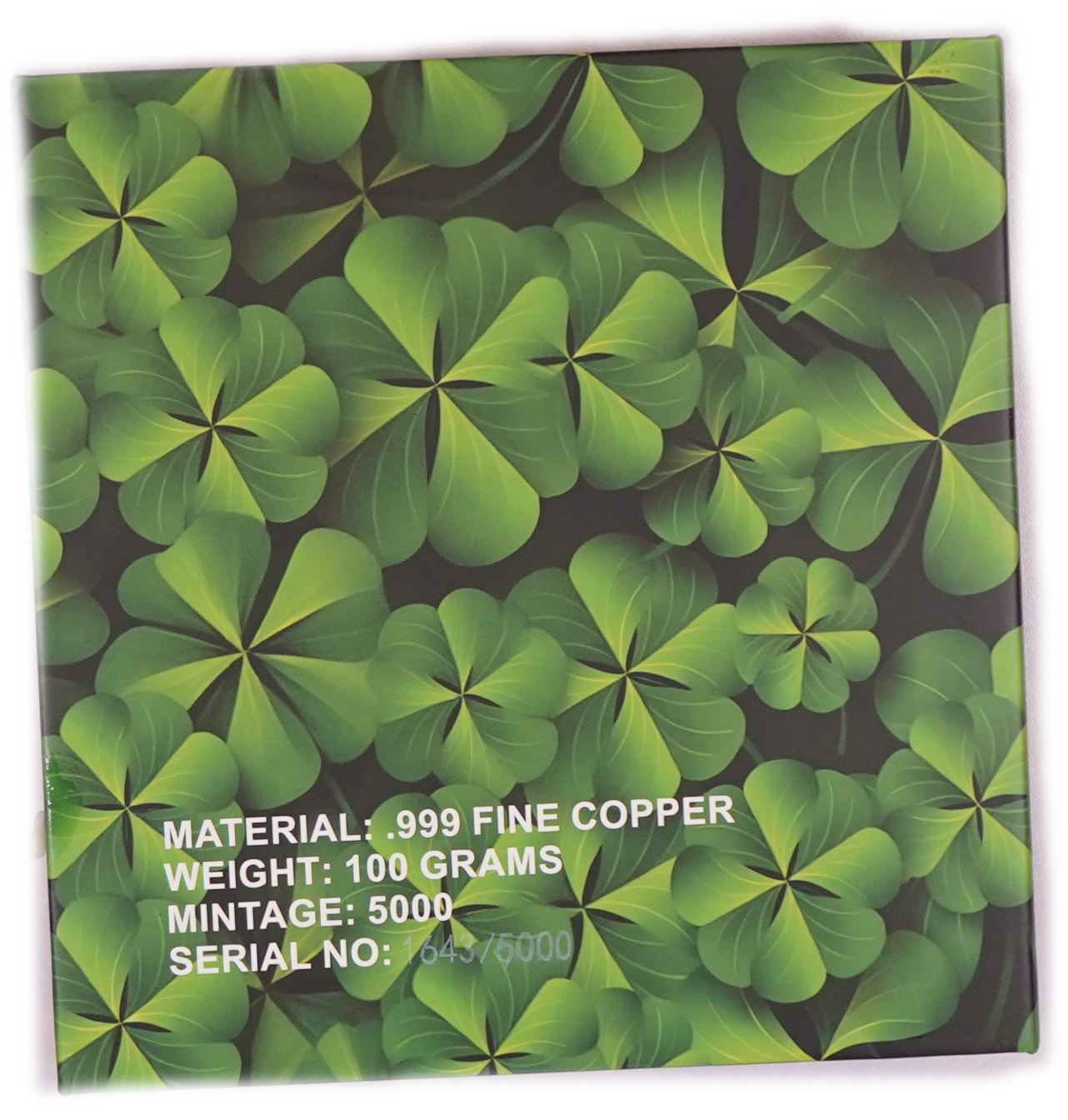 Bullion Bars - "Good Luck" Shaped Copper Bar - Leprechaun and Four-Leaf Clover - .999 Copper, 100g - 1 5