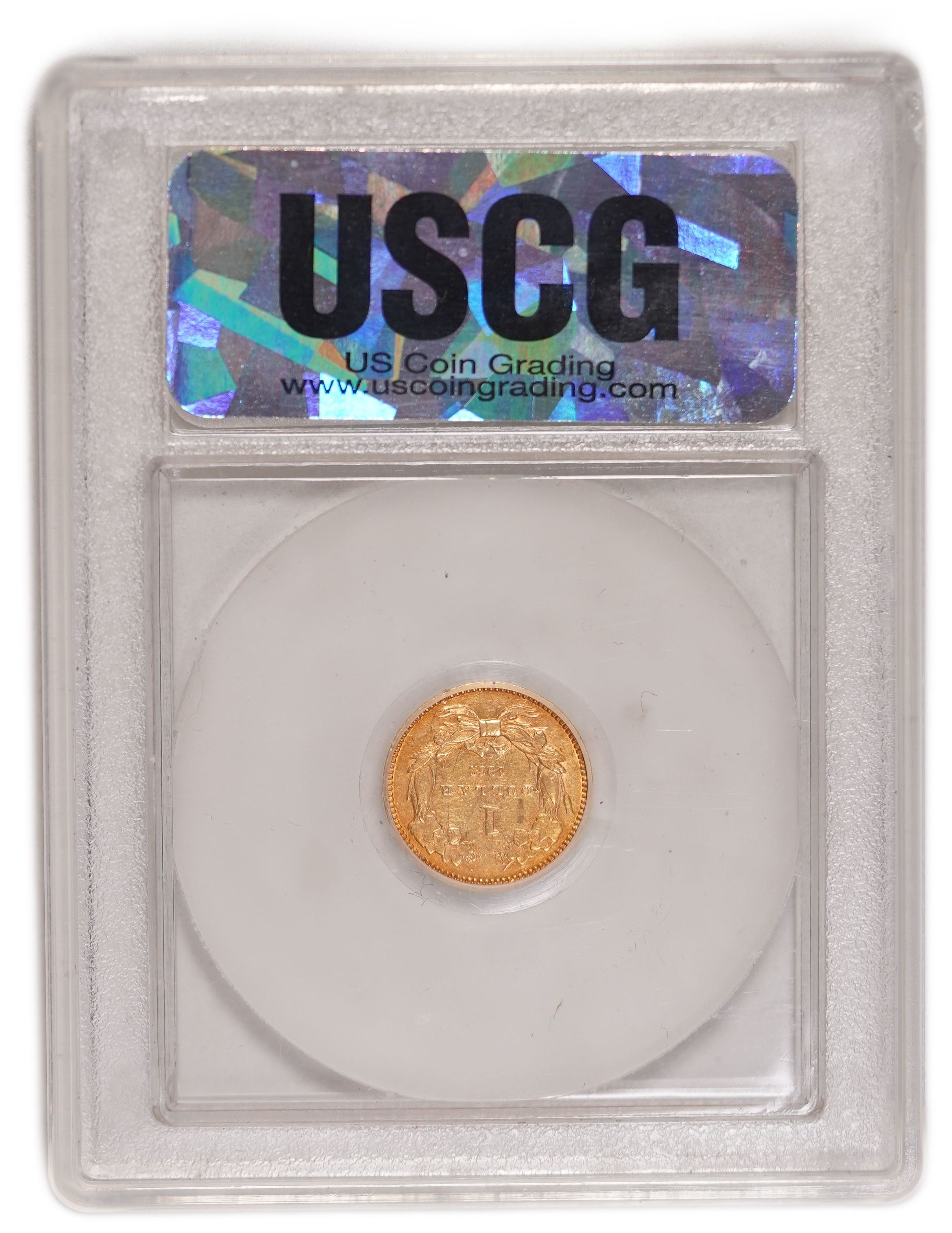 United States - 1862 Indian Princess Head Gold Dollar - Gold 900, 1.67 g (Approx. 1.50 g Pure Gold, Approx. 0.0484 ... - 1 3